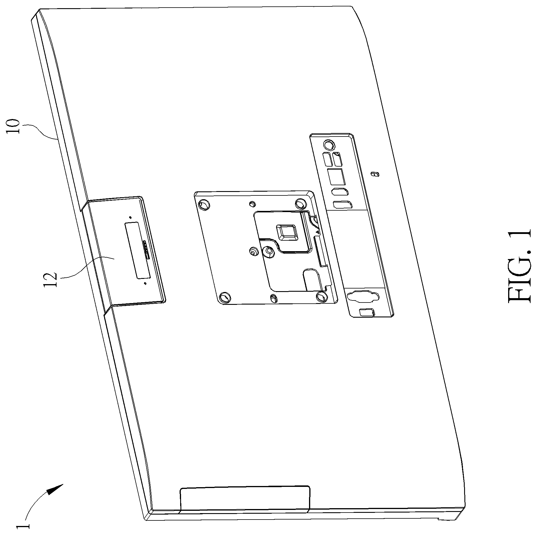 Patent US12306678 — Electronic device, rotating module and pivot structure — Figure 1