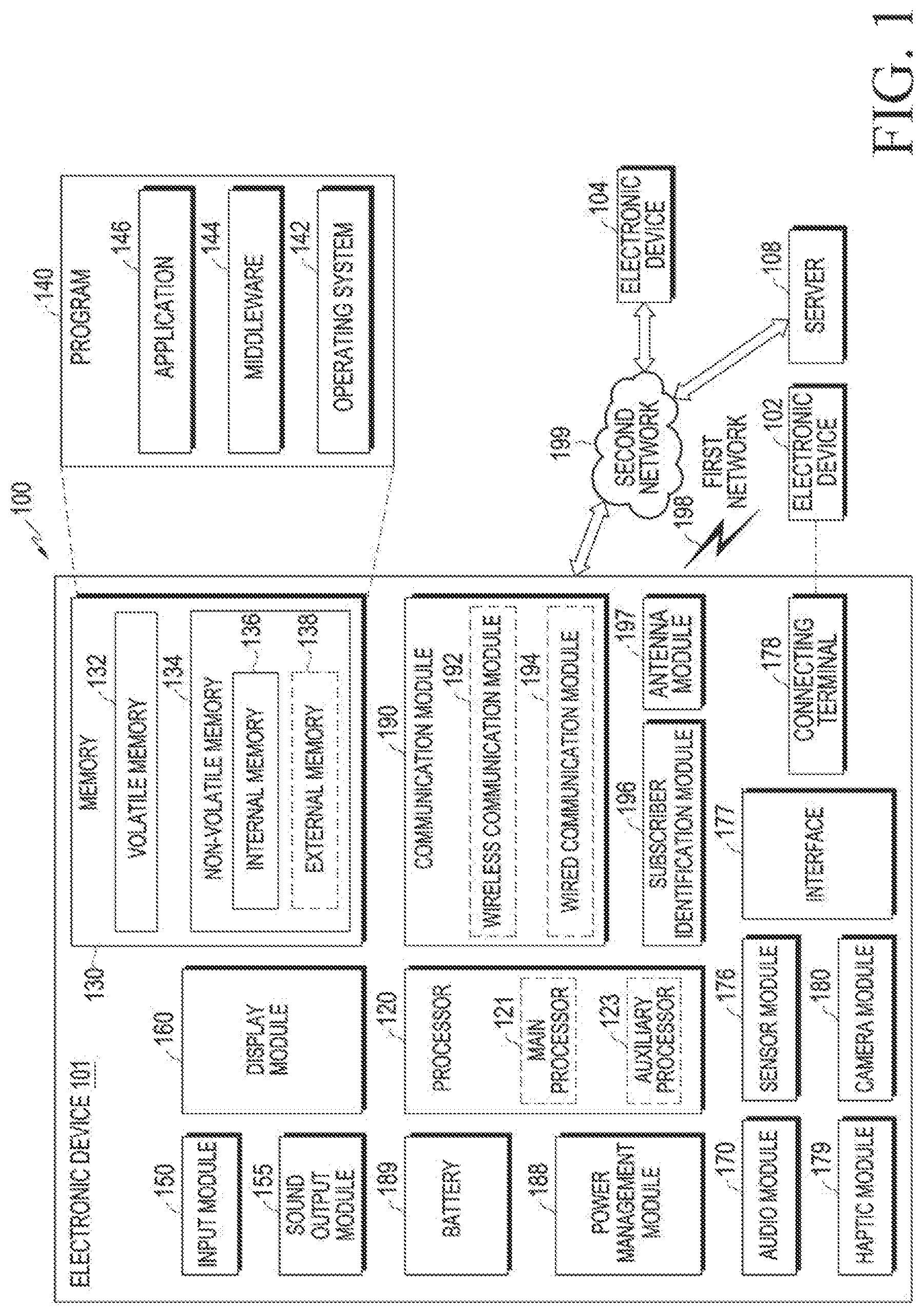 Patent US12306680 — Electronic device including connection member — Figure 1