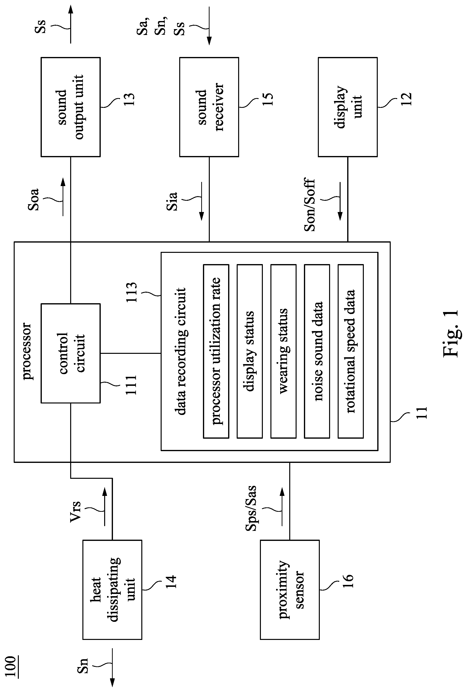 Patent US12306683 — Display device, control method and non-transitory computer readable storage medium — Figure 1