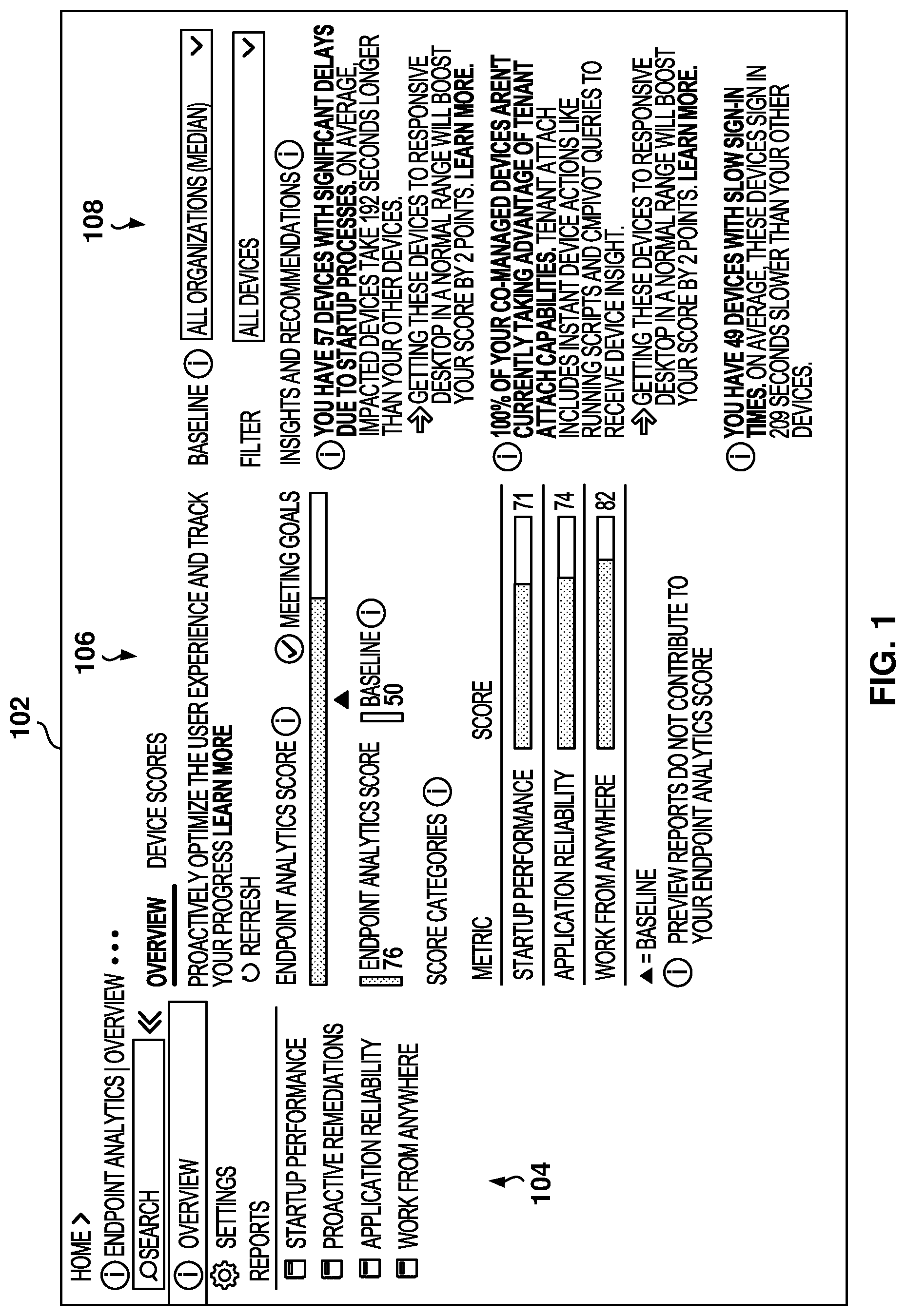 Patent US12306737 — Real-time report generation — Figure 1