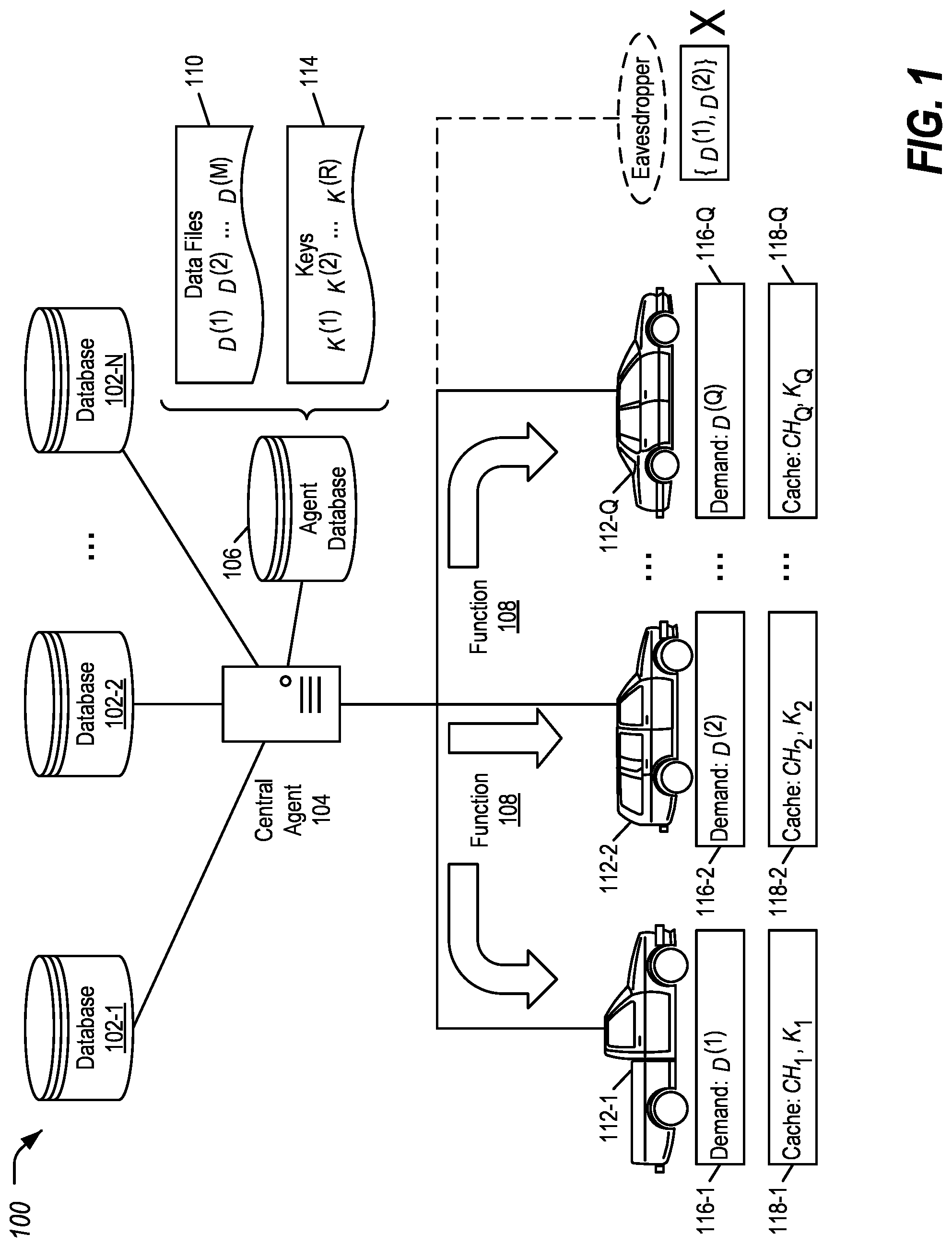 Patent US12306760 — Secure wireless data prefetching and delivery — Figure 1