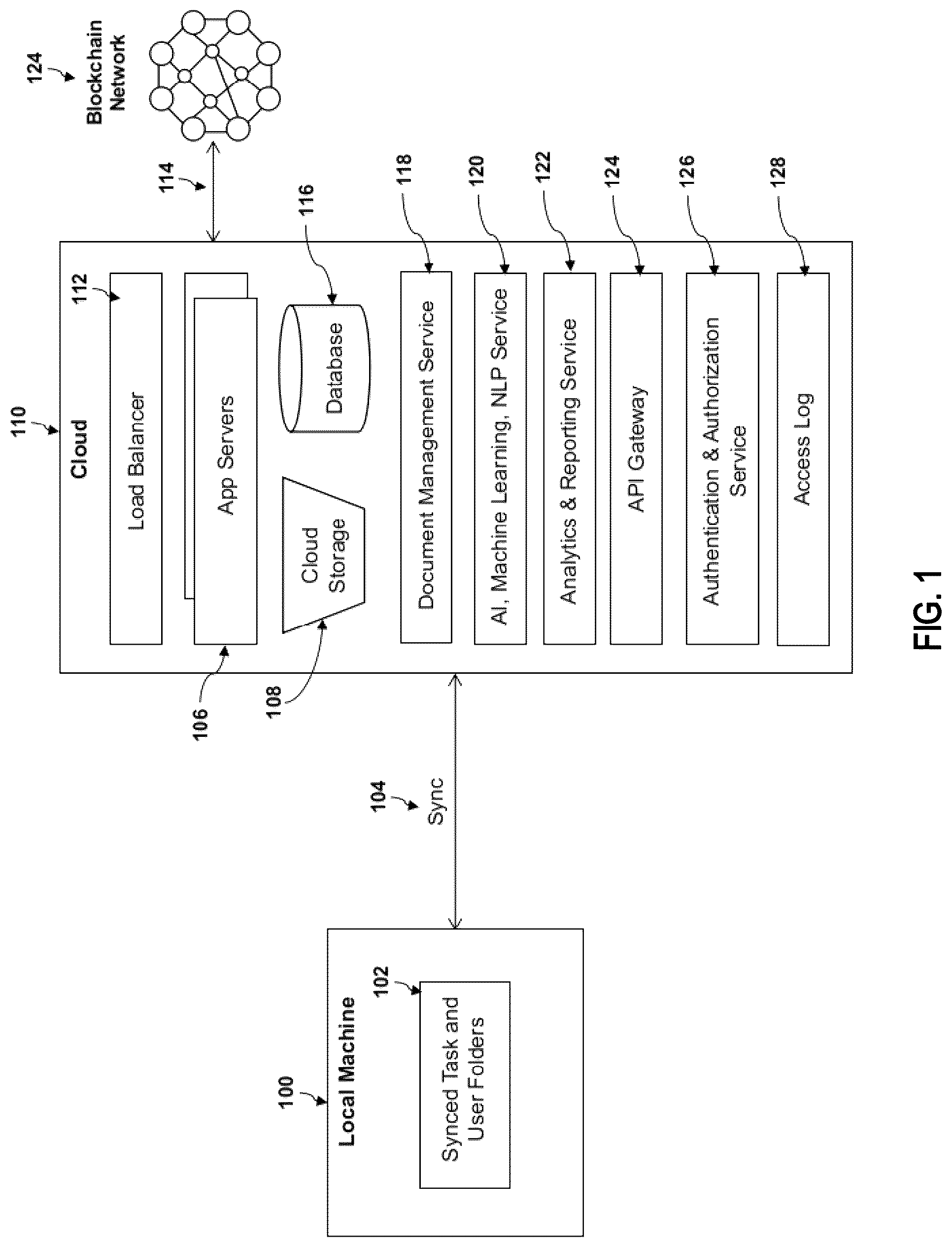 Patent US12306798 — Method and system for real-time collaboration, task linking, and code design and maintenance in software development — Figure 1