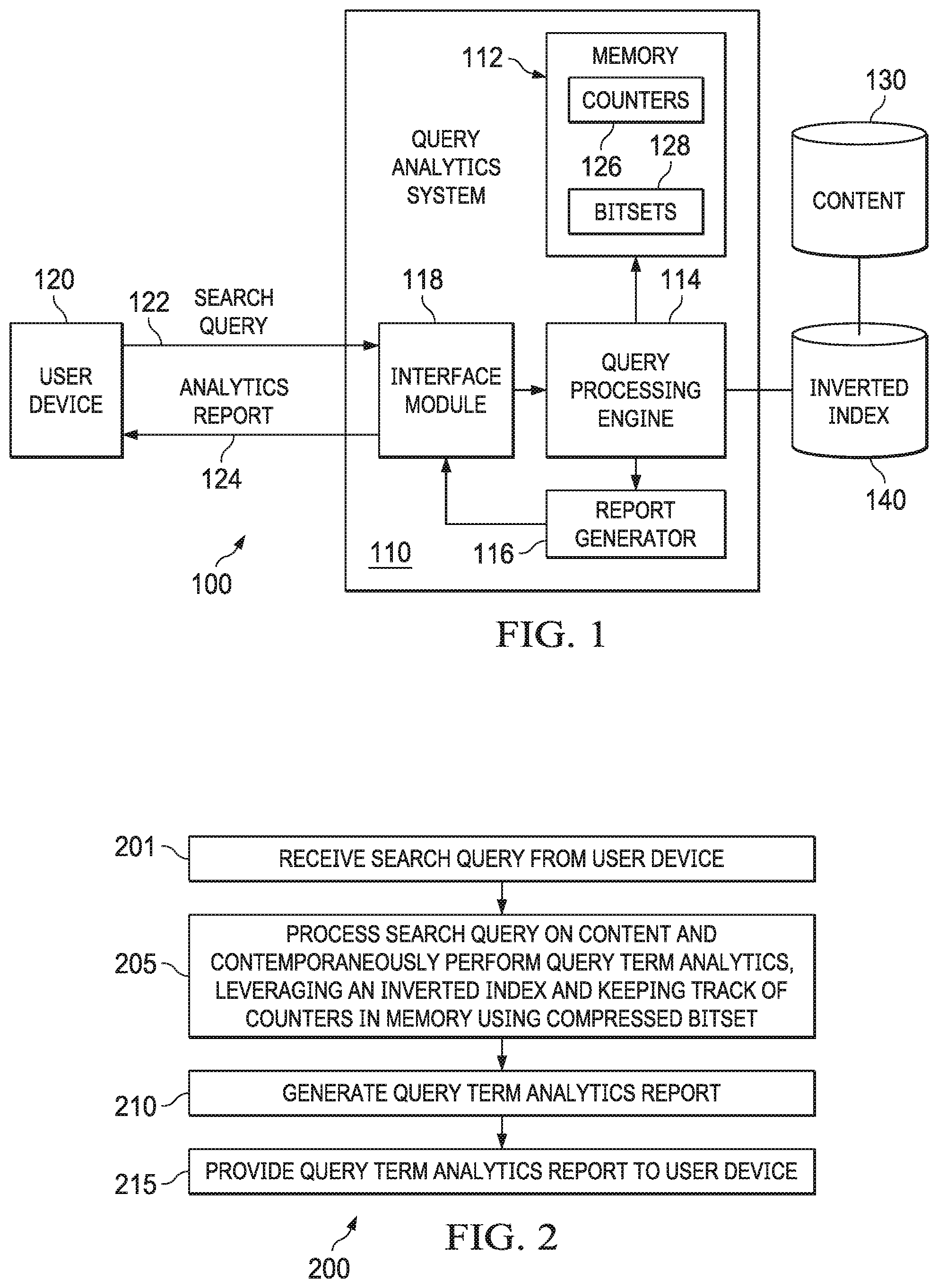 Patent US12306857 — Systems and methods for query term analytics — Figure 1