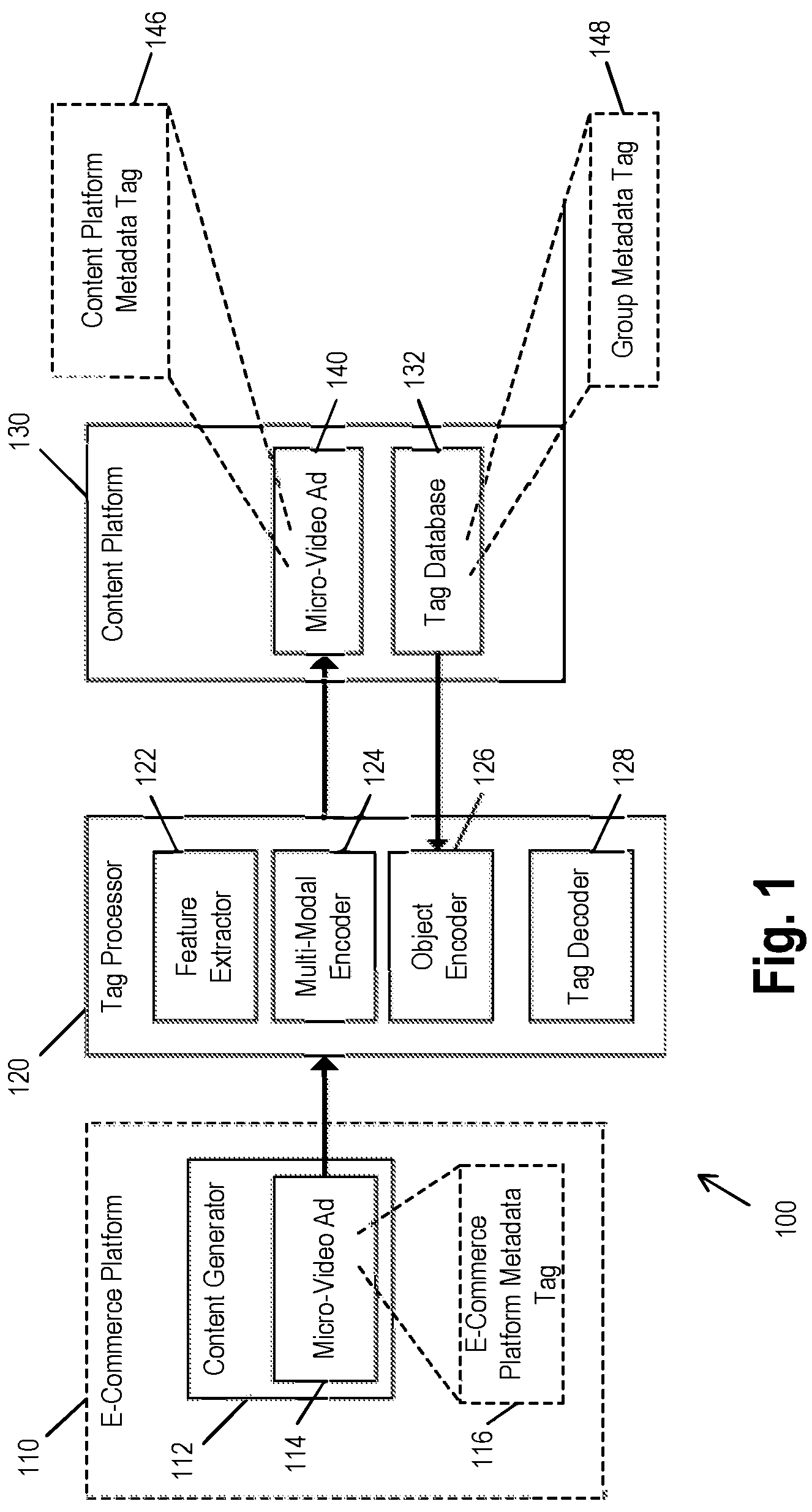 Patent US12306872 — Metadata tag identification — Figure 1