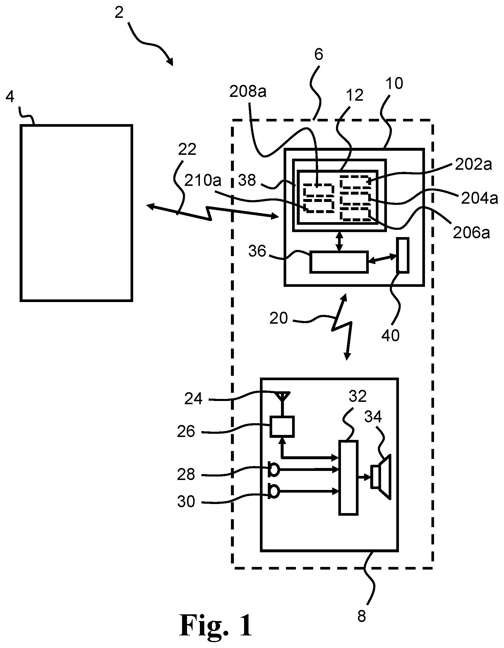 Patent US12306927 — Hearing device system, devices and method of creating a trusted bond between a hearing device and a user application — Figure 1