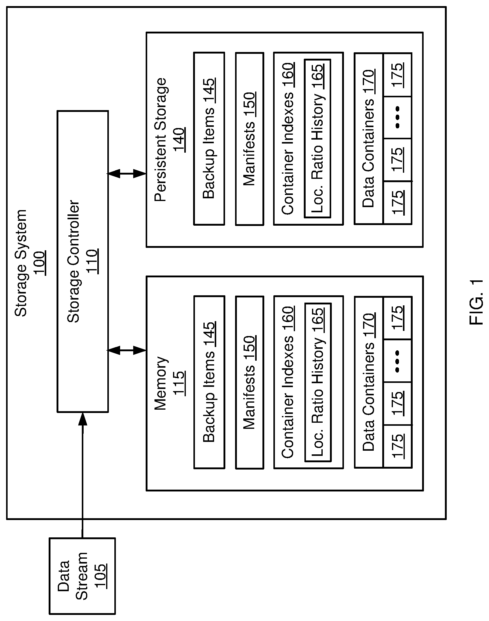 Patent US12306941 Figure 1 – Ransomware detection in a deduplication storage system