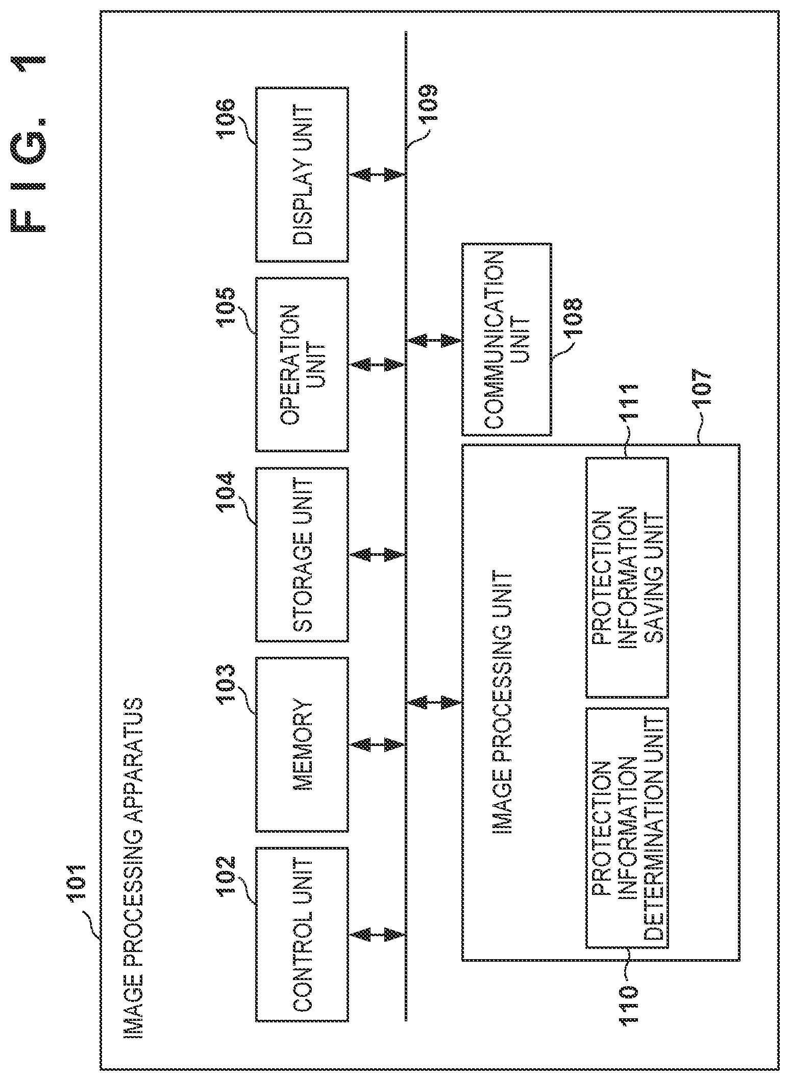 Patent US12306961 — Image processing apparatus and control method — Figure 1