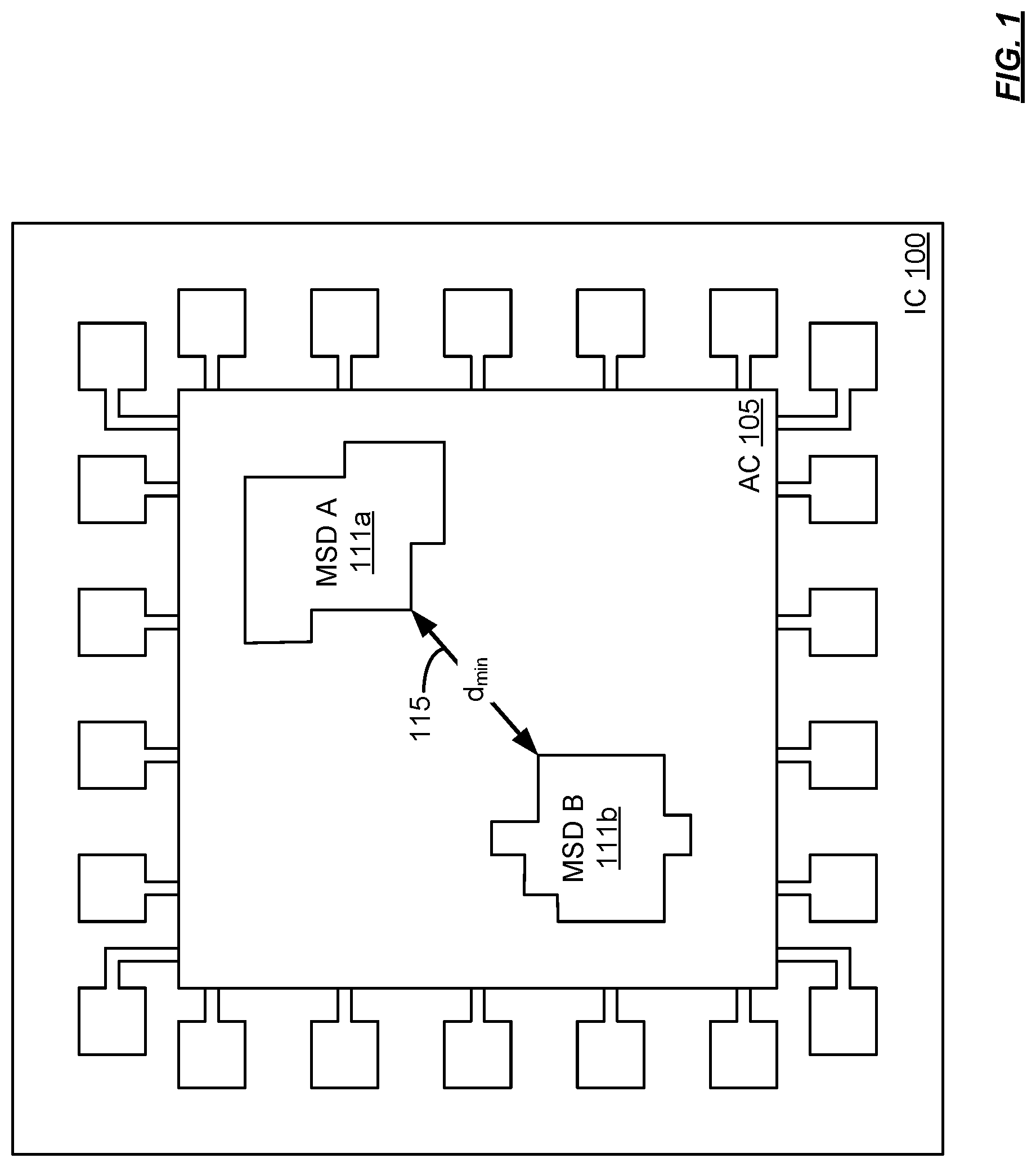 Patent US12307000 — Share domain arrangements for masked hardware implementations — Figure 1