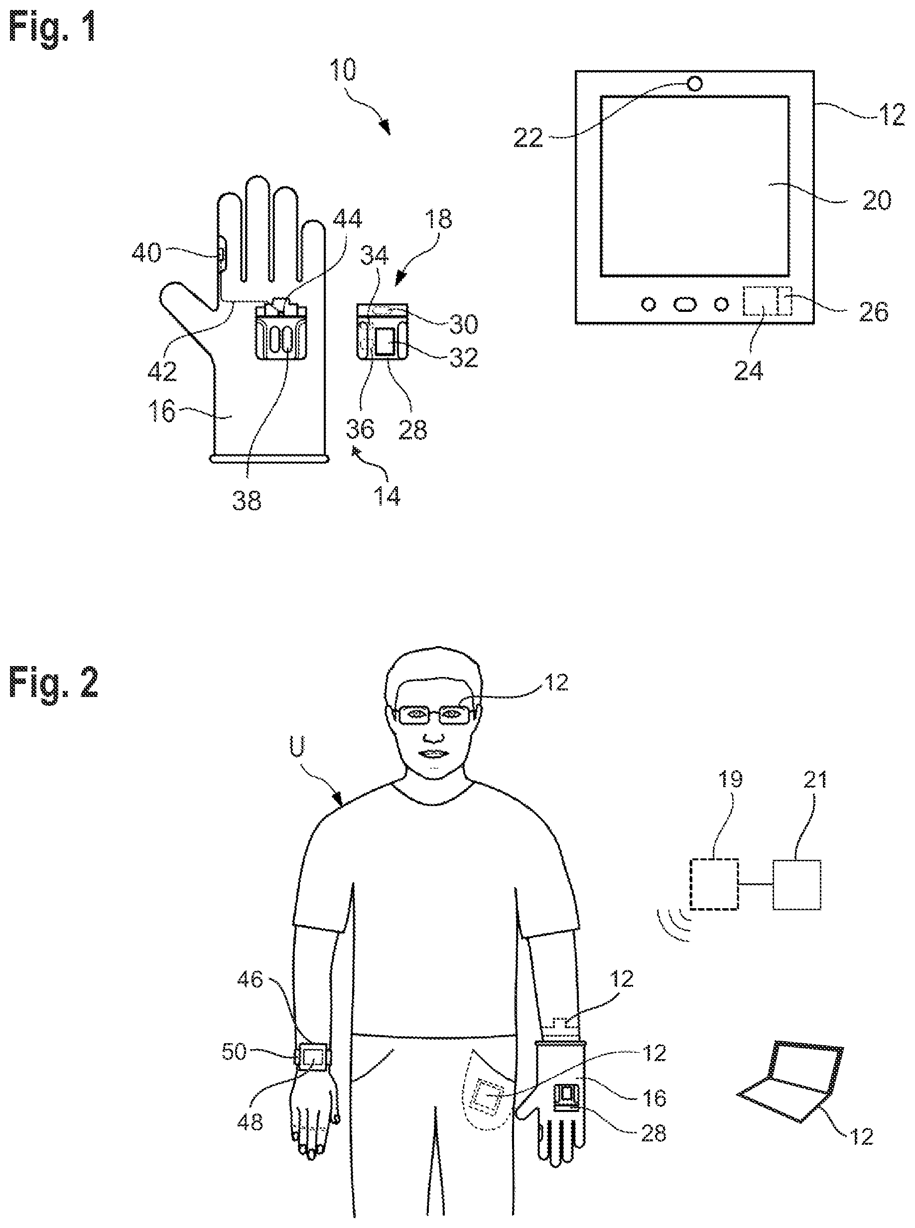 Patent US12307011 — Sensor and/or information device as well as sensor and/or information system — Figure 1