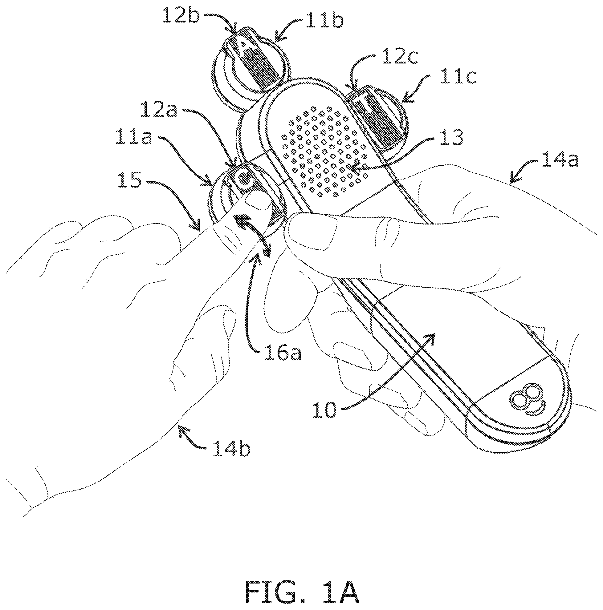 Patent US12307025 — Determining tap locations on a handheld electronic device based on inertial measurements — Figure 1
