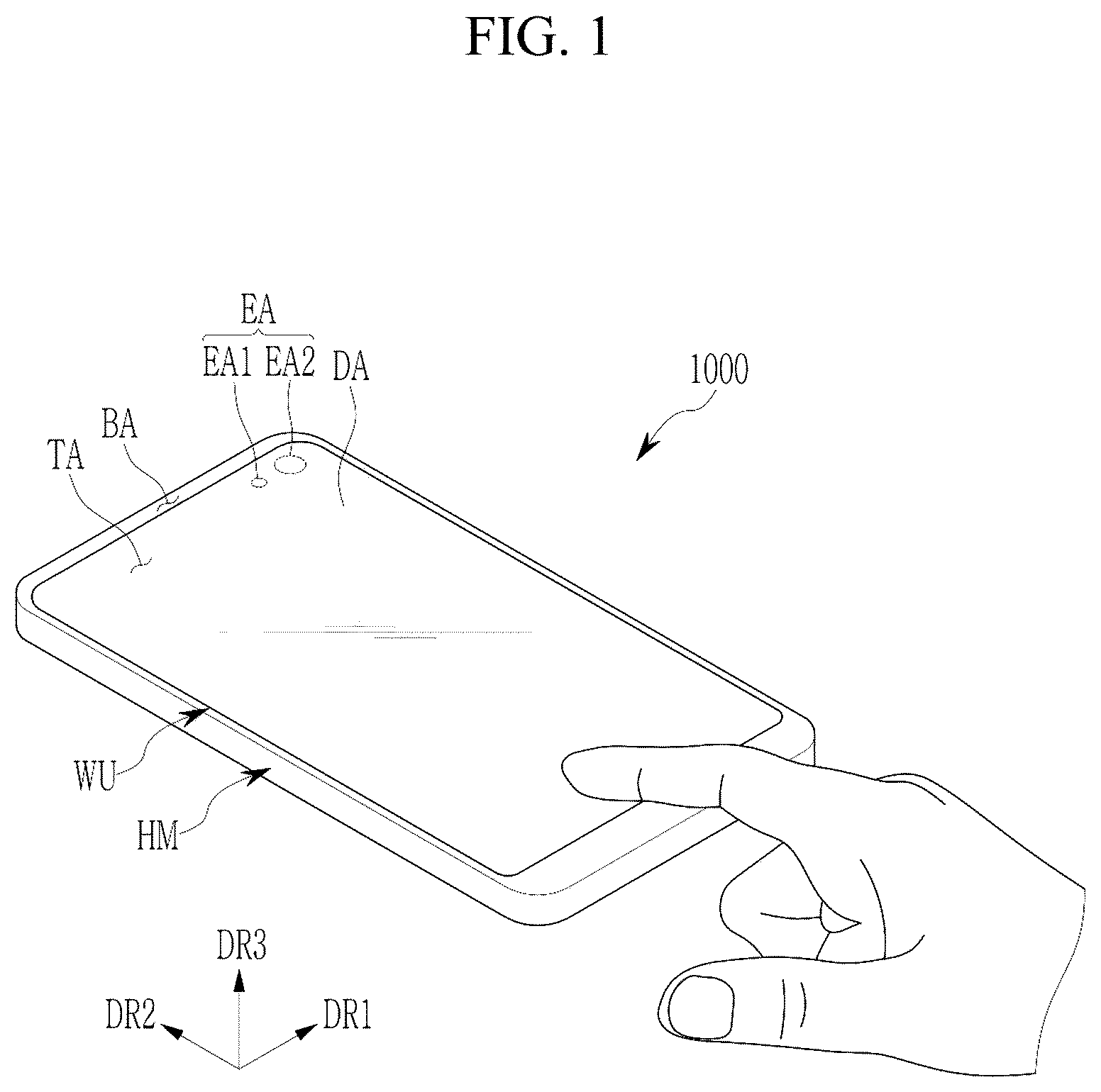 Patent US12307037 — Display device — Figure 1