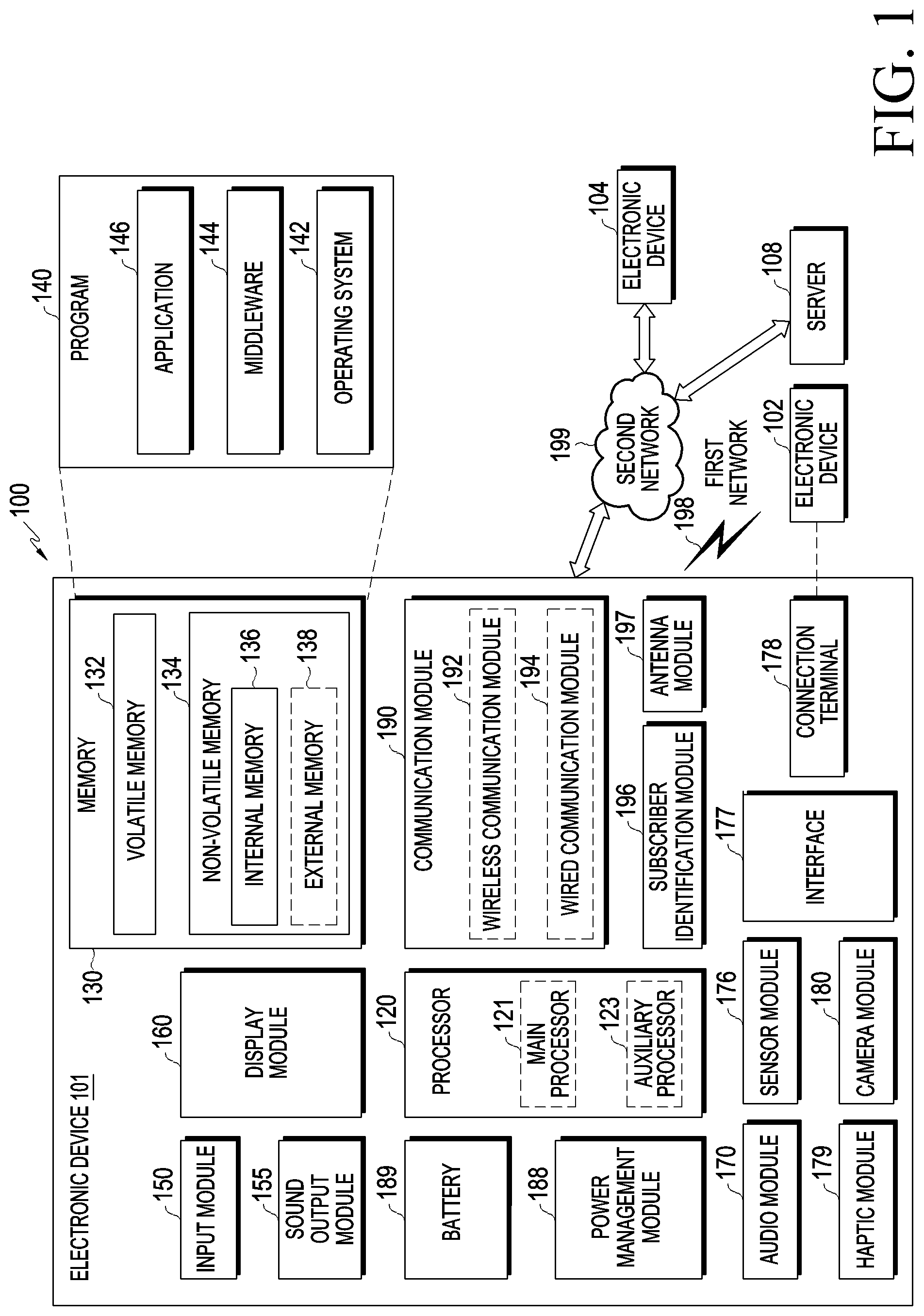 Patent US12307045 Figure 1 – Electronic device identifying force touch and method for operating the same