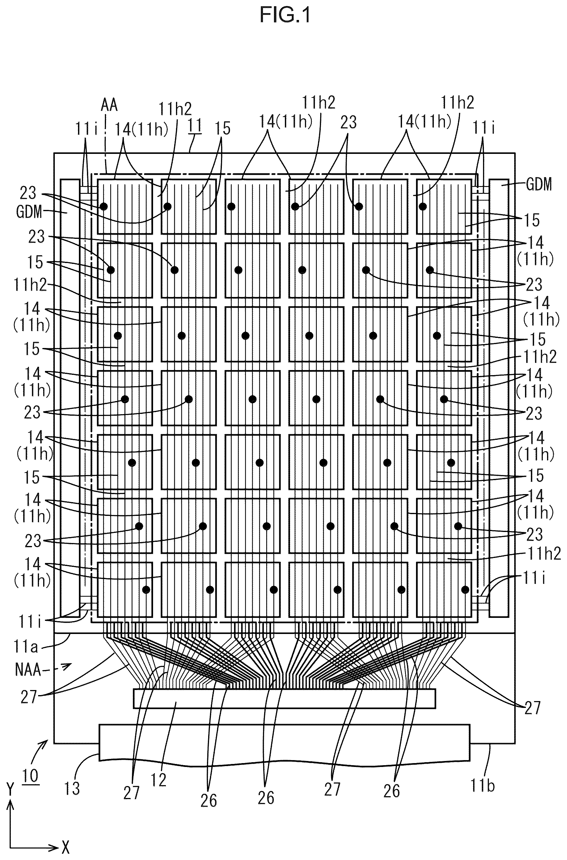 Patent US12307056 — Display device — Figure 1