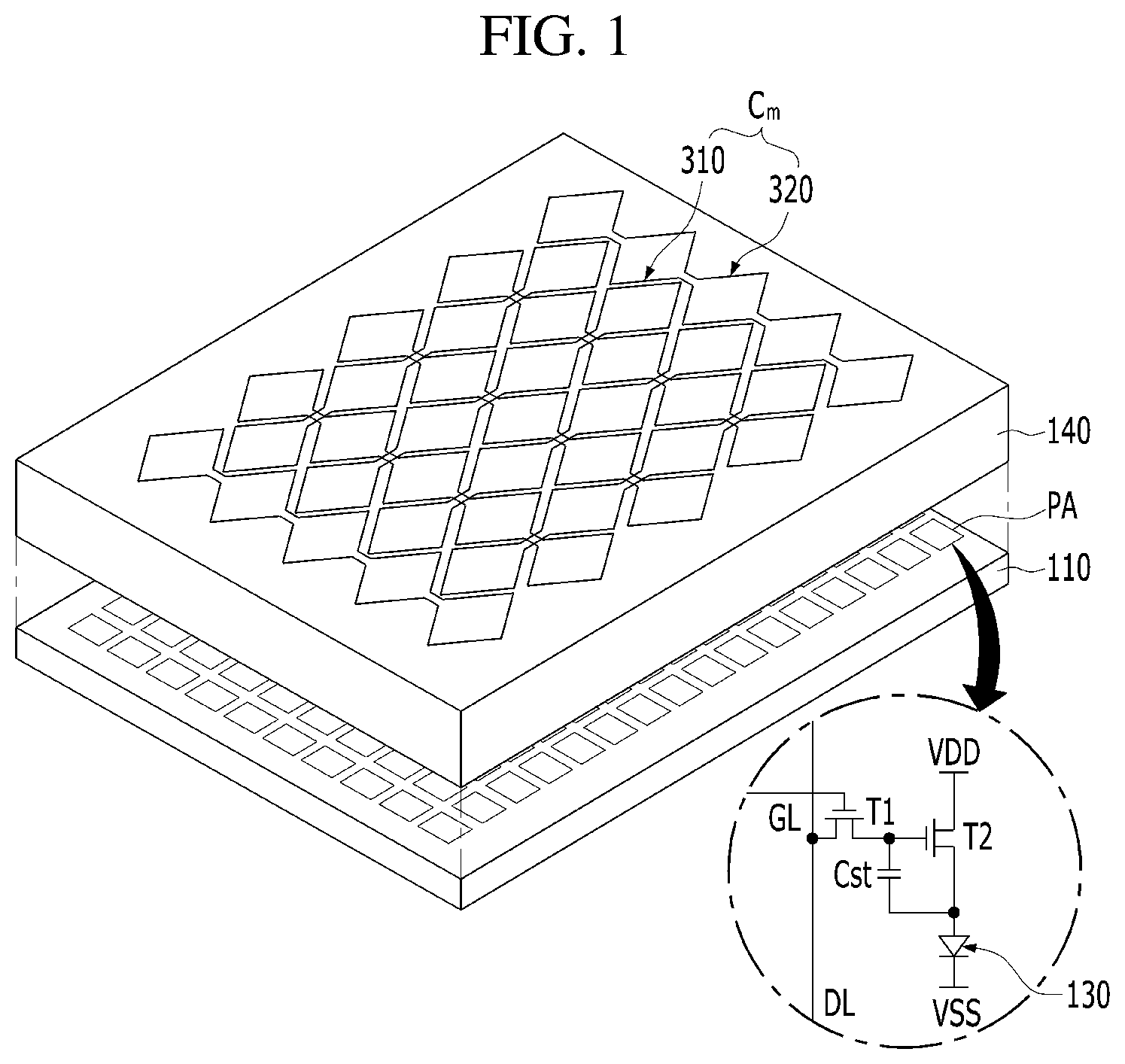 Patent US12307059 — Touch display apparatus — Figure 1
