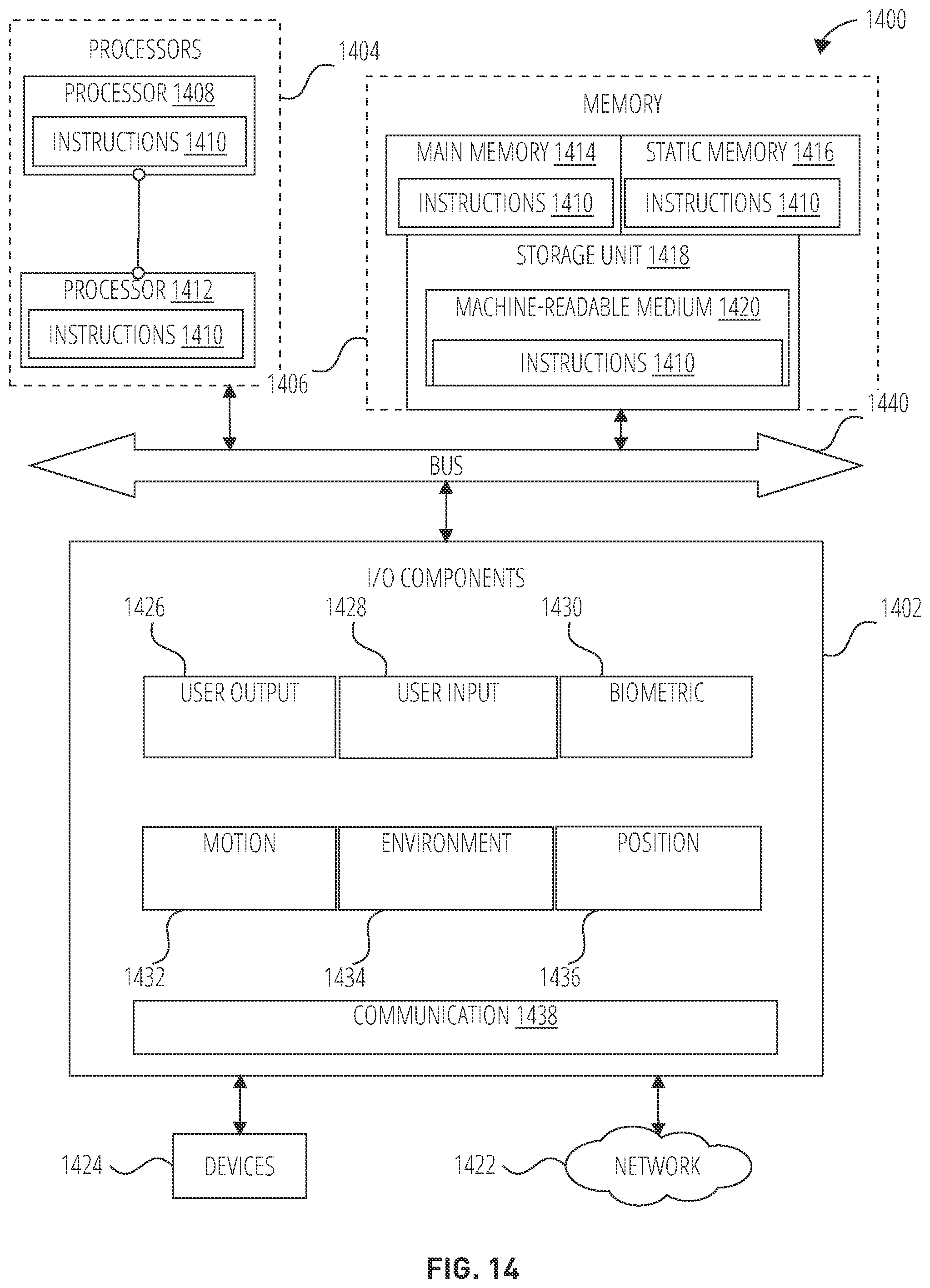 Patent US12307073 Figure 14 – Selectable items providing post-viewing context actions