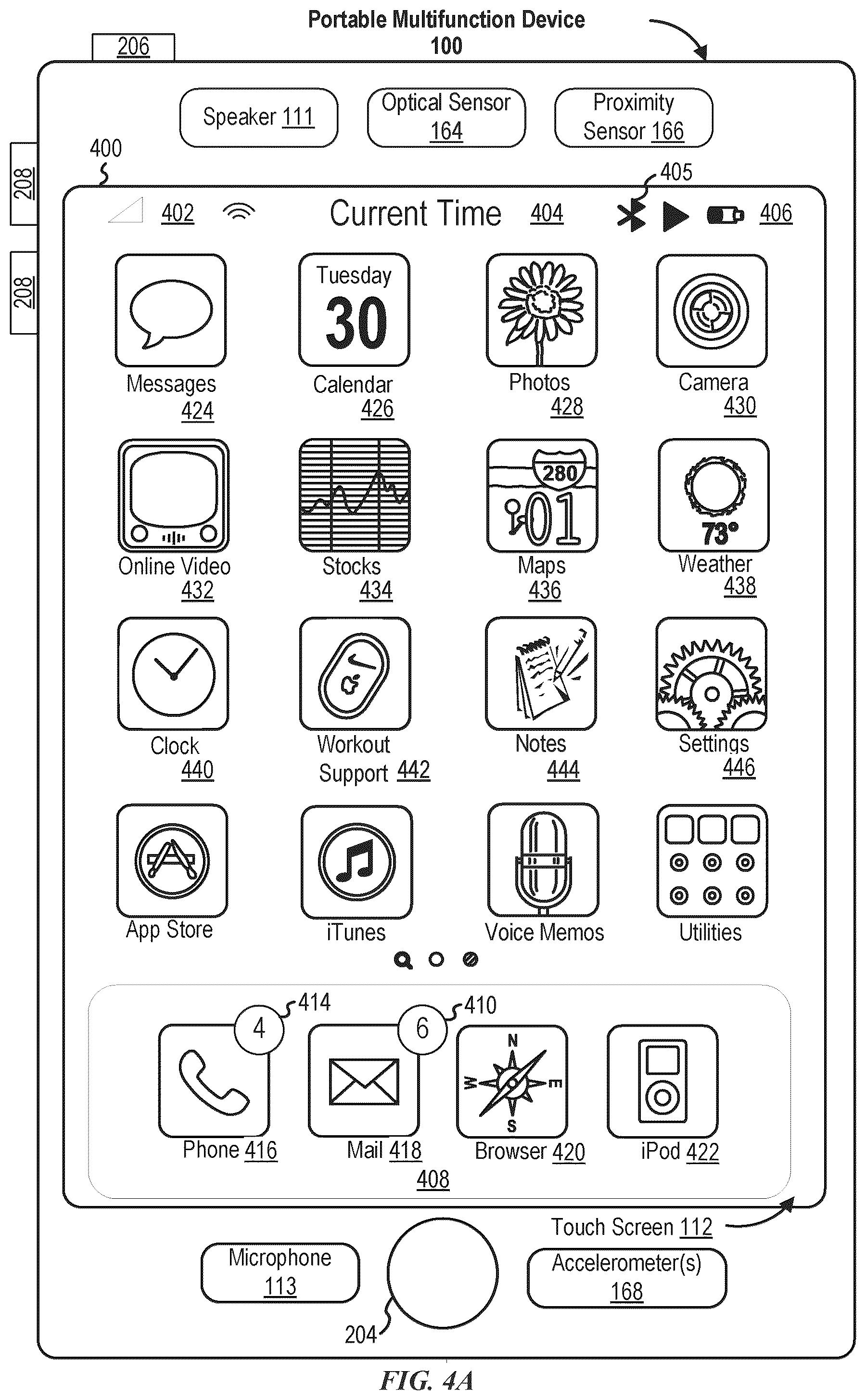 Patent US12307082 Figure 5 – Scrollable set of content items with locking feature