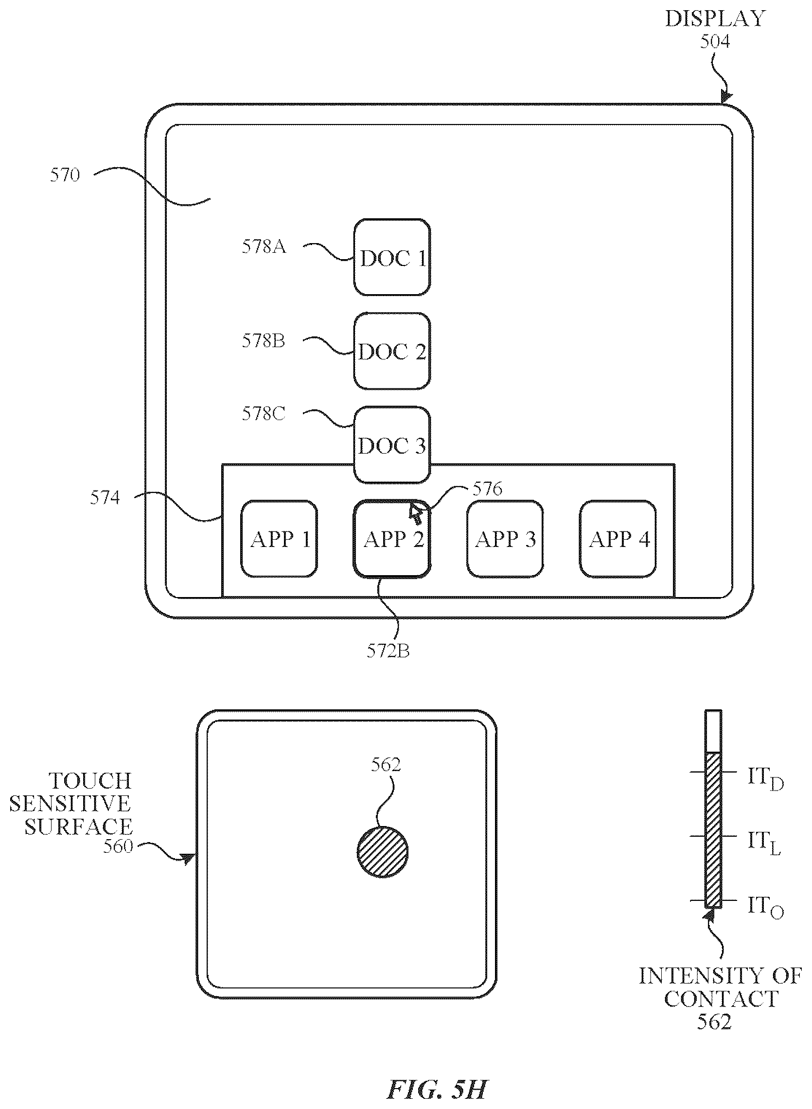 Patent US12307082 Figure 14 – Scrollable set of content items with locking feature