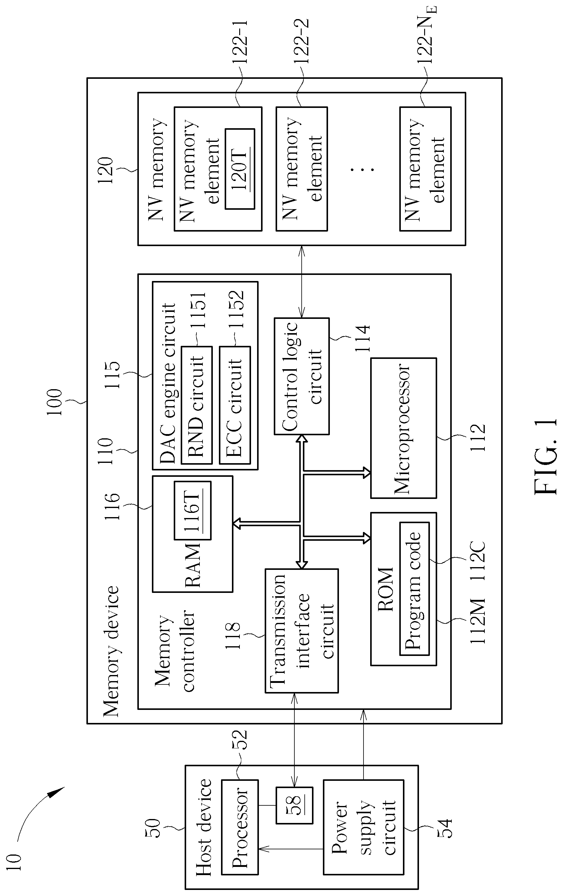 Patent US12307131 — Method and apparatus for performing data access control of memory device with aid of reading parameter optimization — Figure 1
