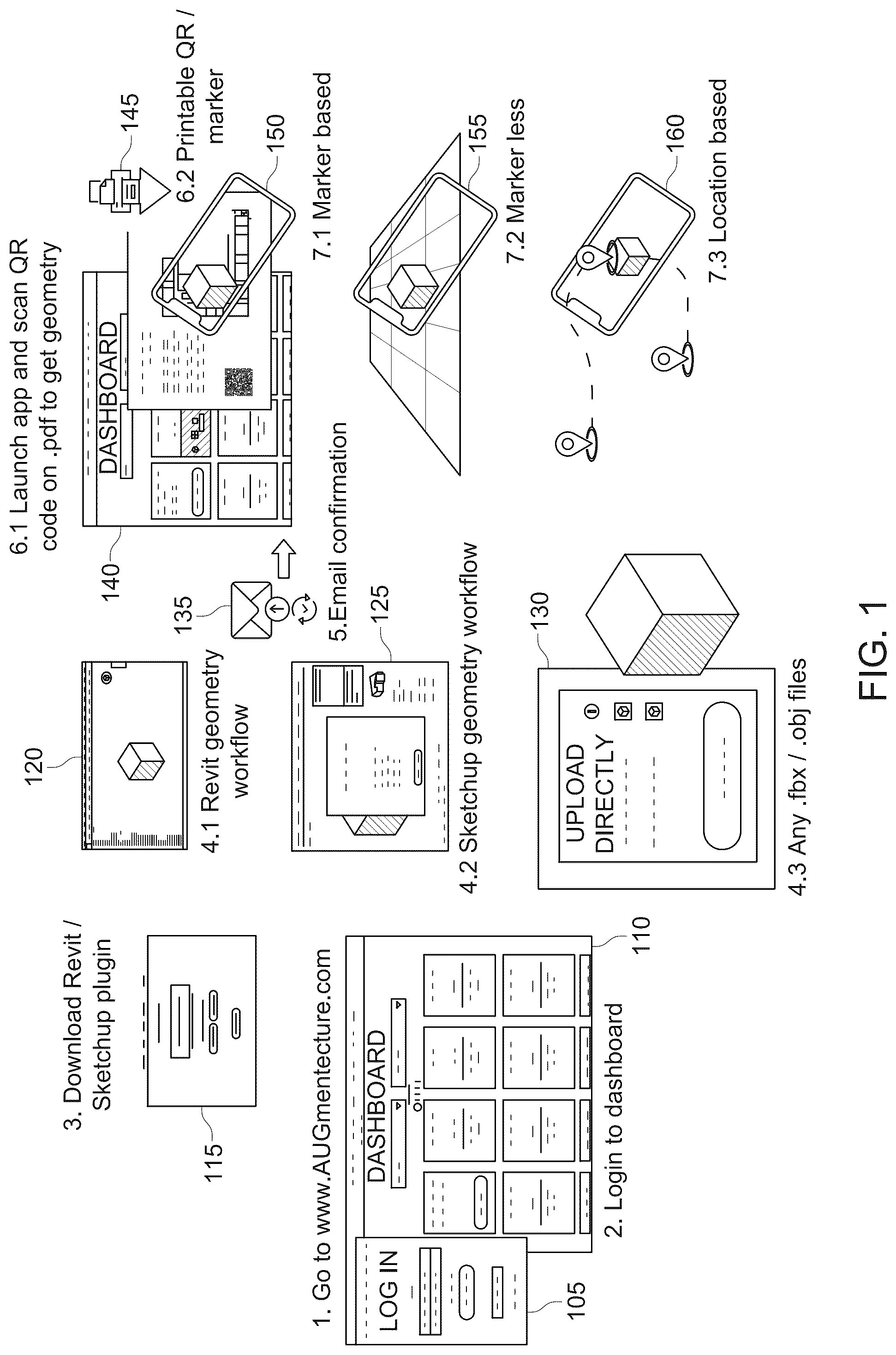 Patent US12307167 — Method and apparatus utilizing augmented reality for design collaboration — Figure 1