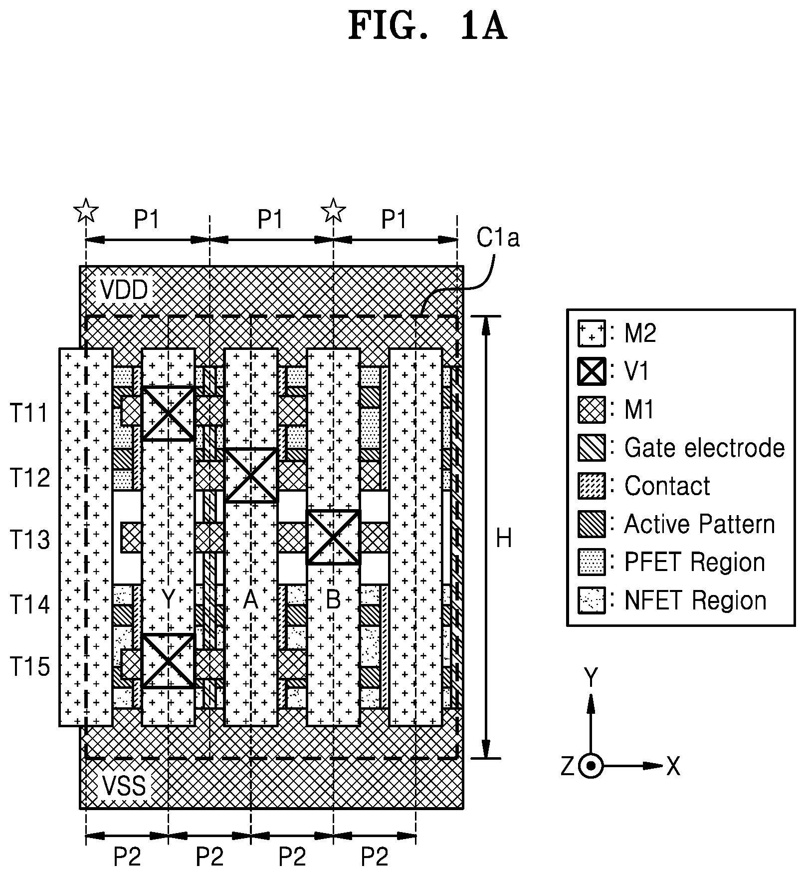 Patent US12307185 — Integrated circuit providing increased pin access points and method of designing the same — Figure 1