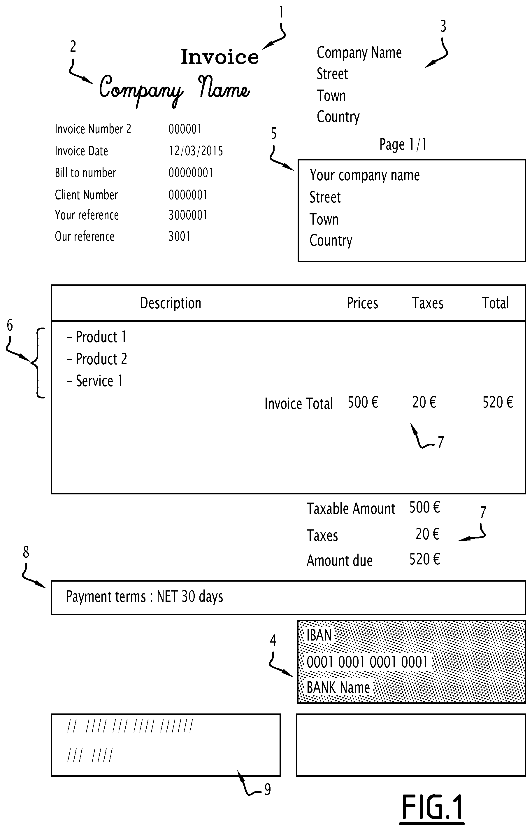 Patent US12307190 — Standardized form recognition method, associated computer program product, processing and learning systems — Figure 1