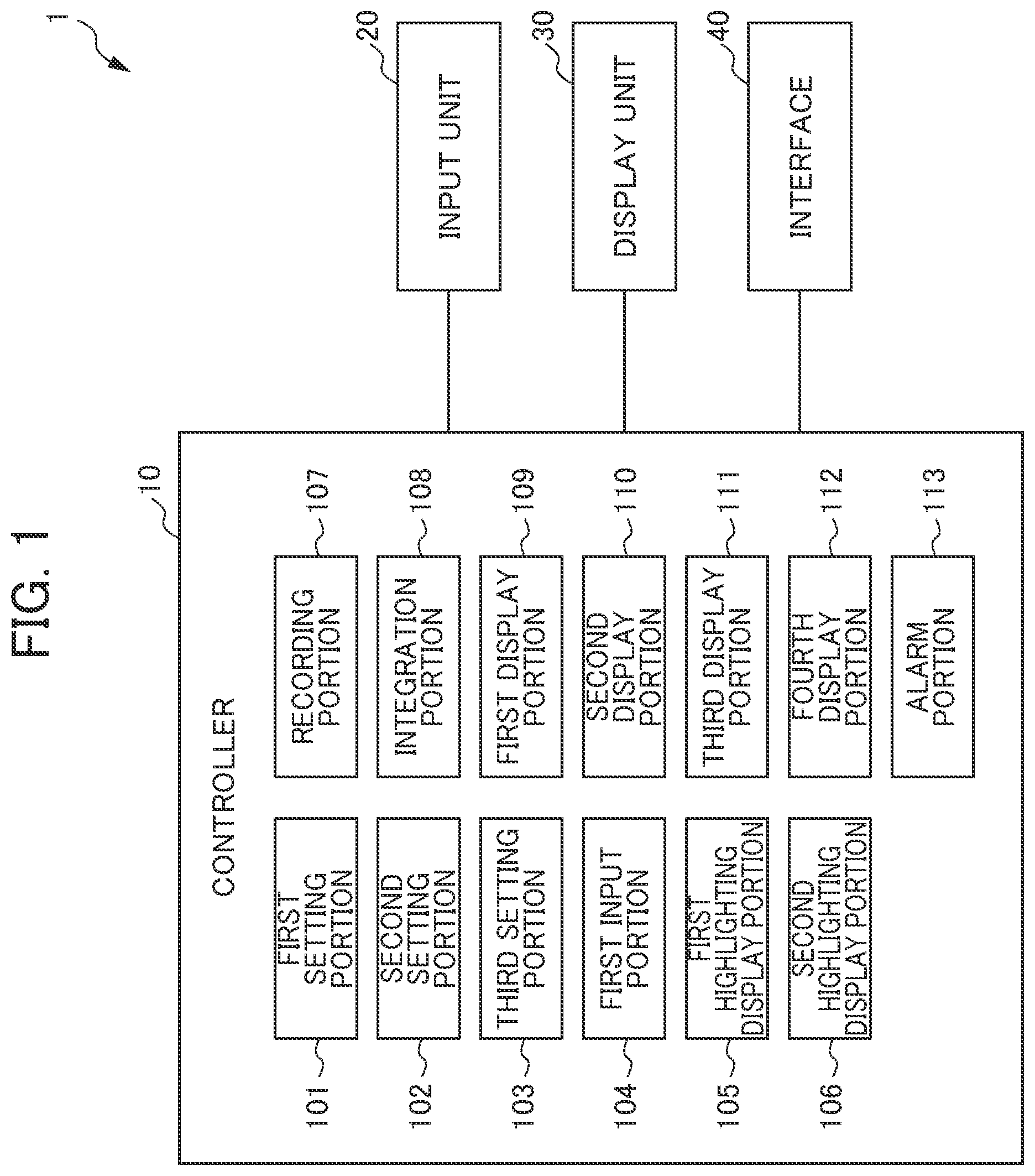 Patent US12307289 — Device for managing mid-work stop state — Figure 1