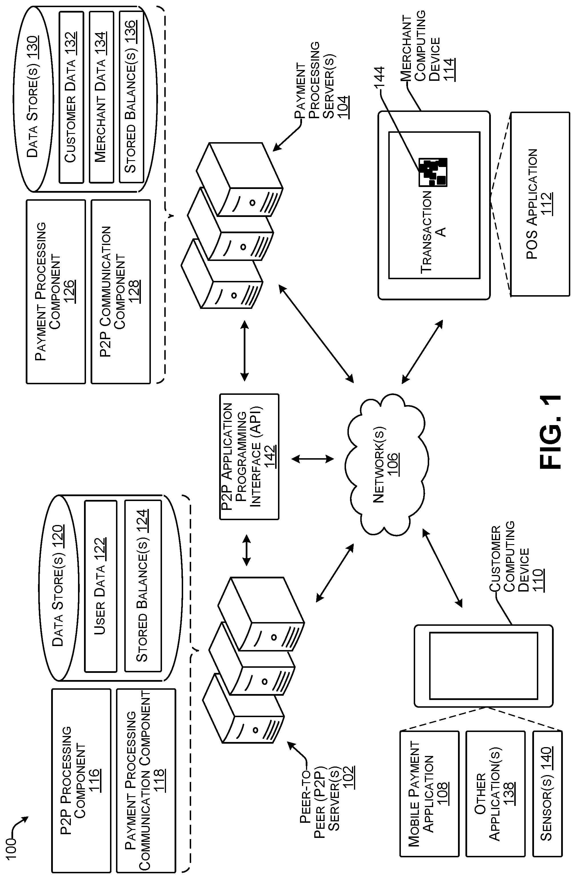 Patent US12307435 — Application integration for web payments — Figure 1