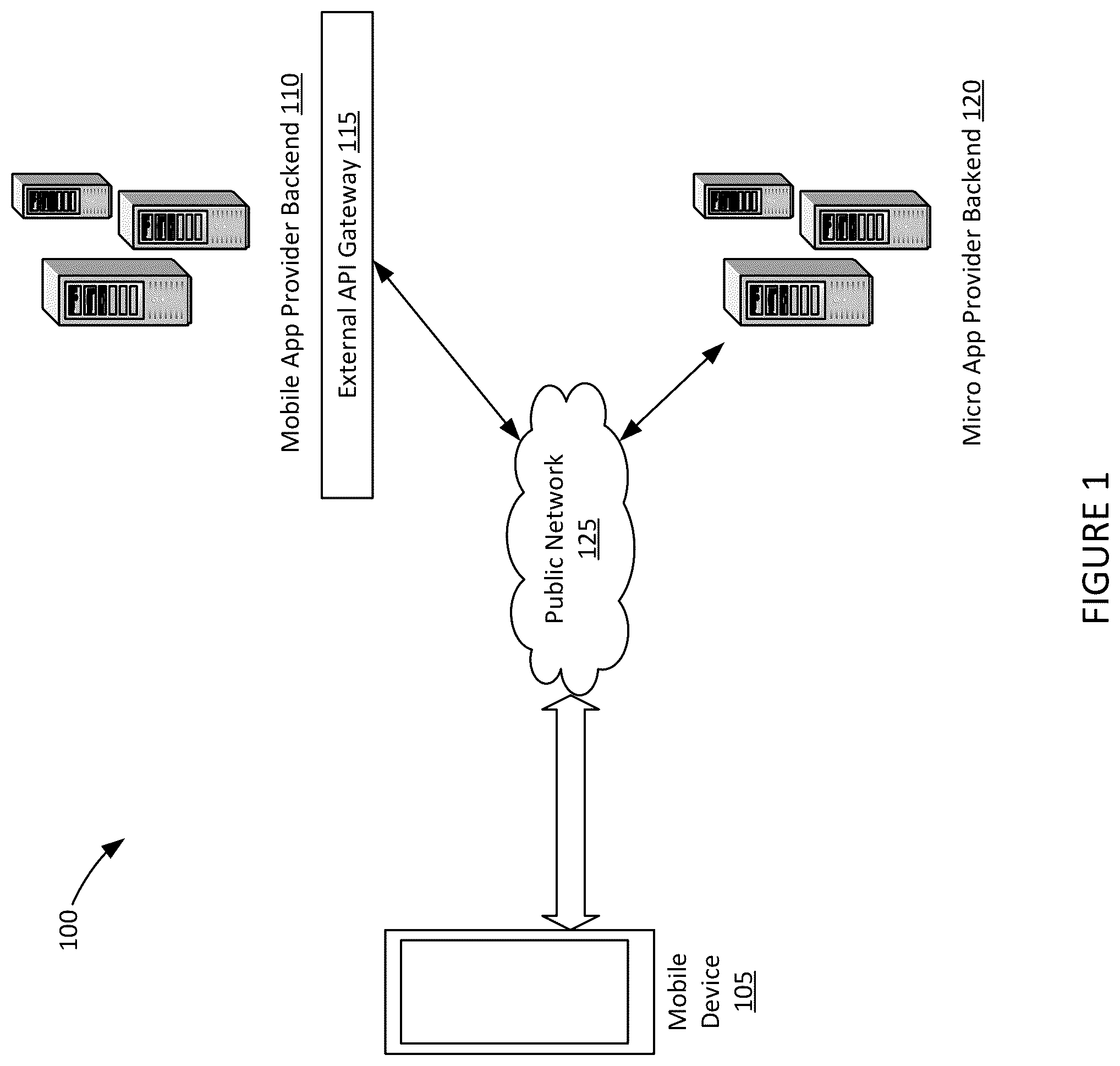 Patent US12307460 — Systems and methods for verified communication between mobile applications — Figure 1
