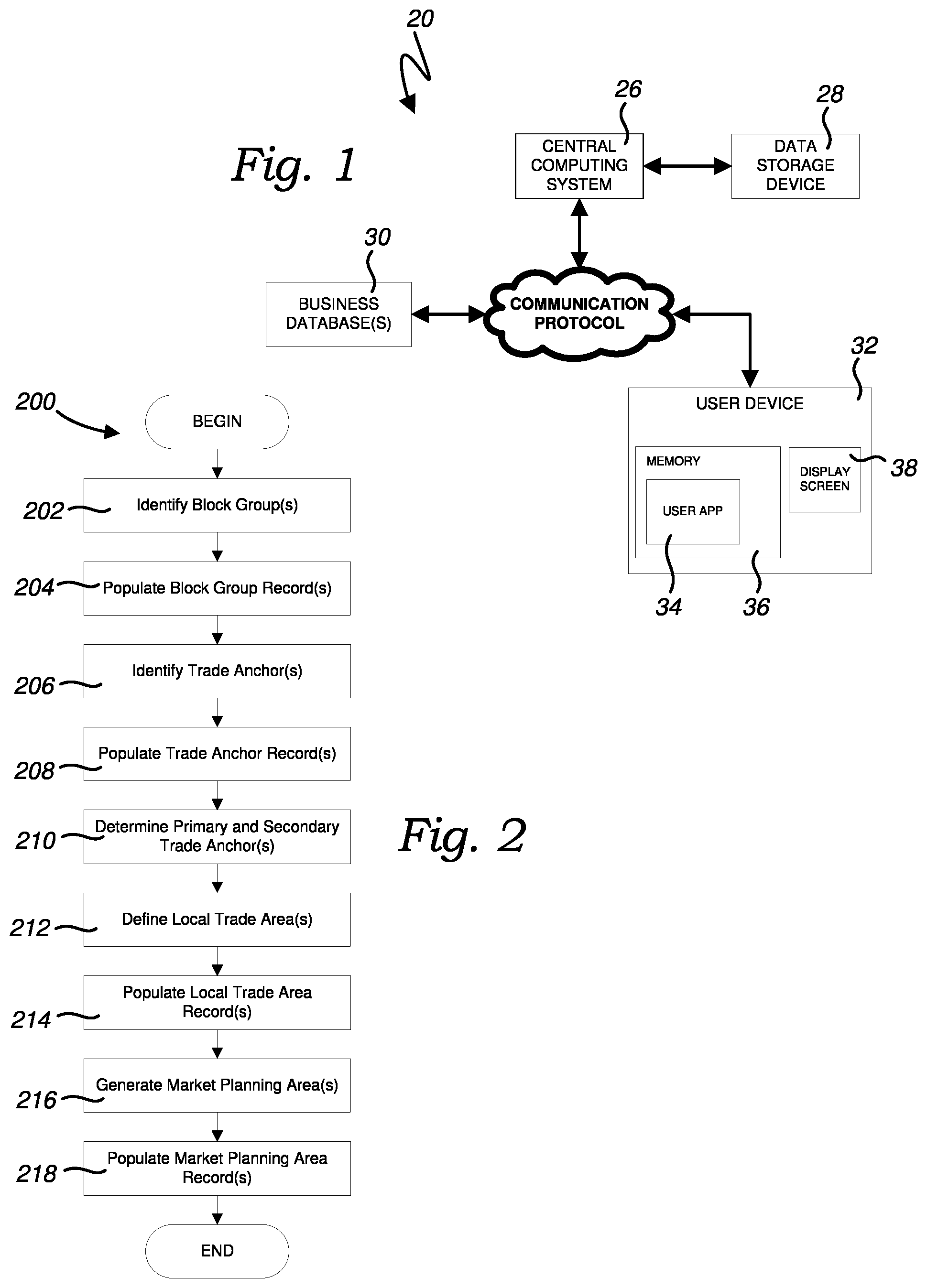 Patent US12307472 Figure 1 – System and methods for generating market planning areas