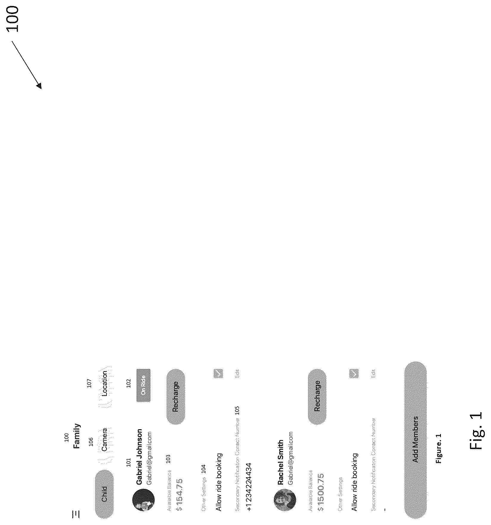 Patent US12307541 — Ride share system requiring approvals — Figure 1
