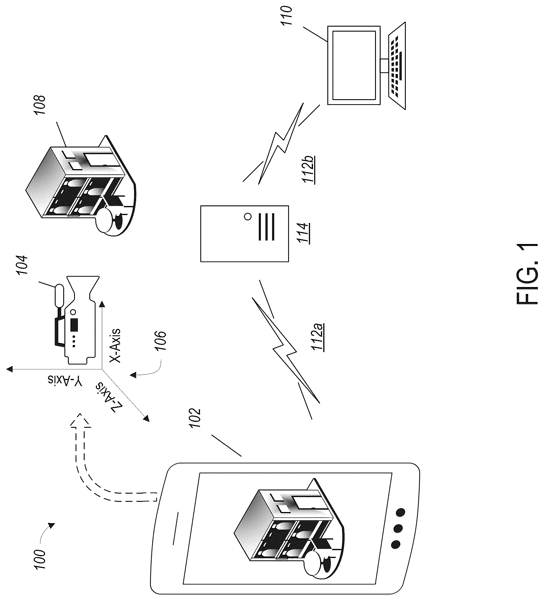 Patent US12307570 Figure 1 – Local live texturing of a 3D mesh