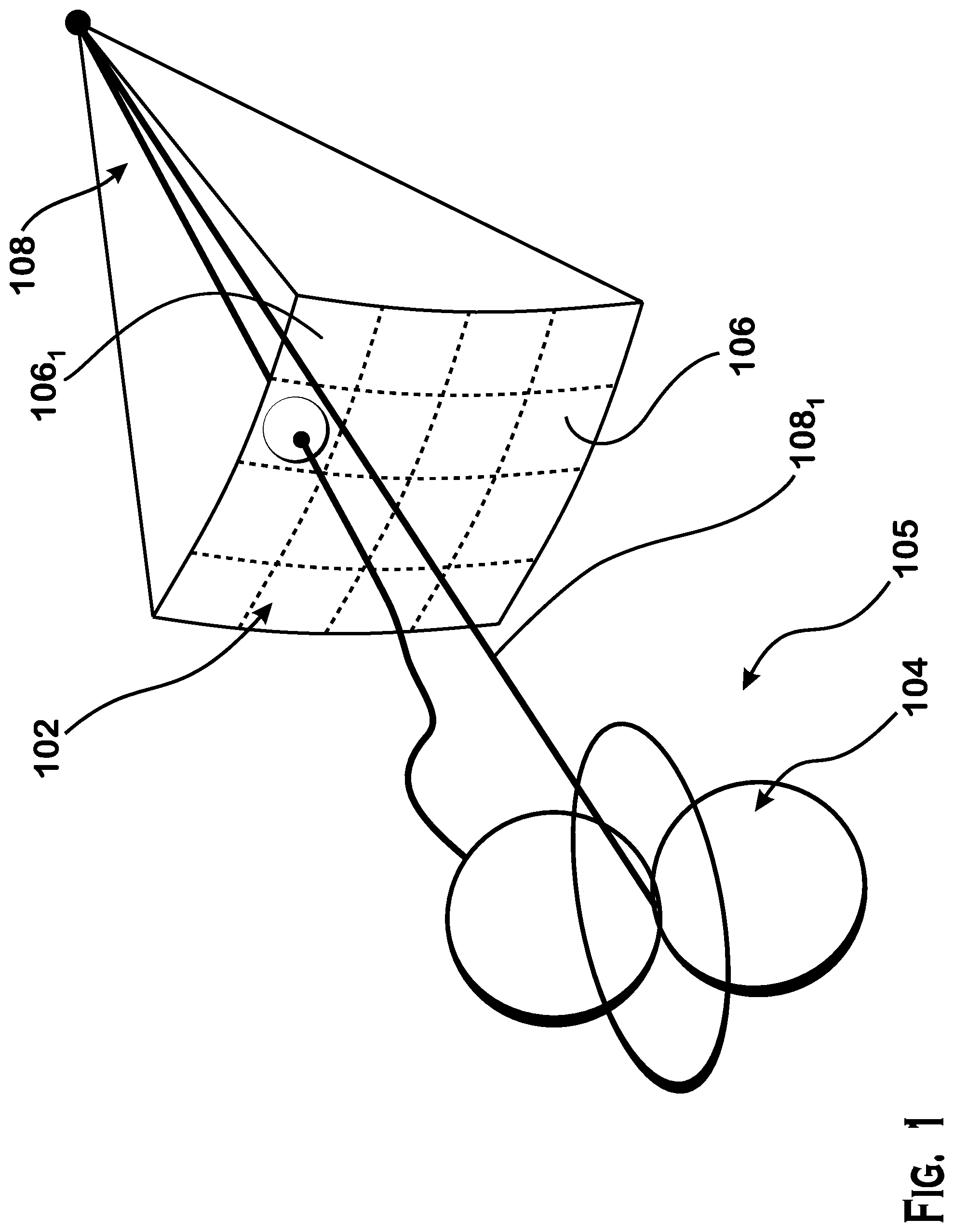 Patent US12307577 — Traversing multiple regions of a bounding volume hierarchy in parallel — Figure 1