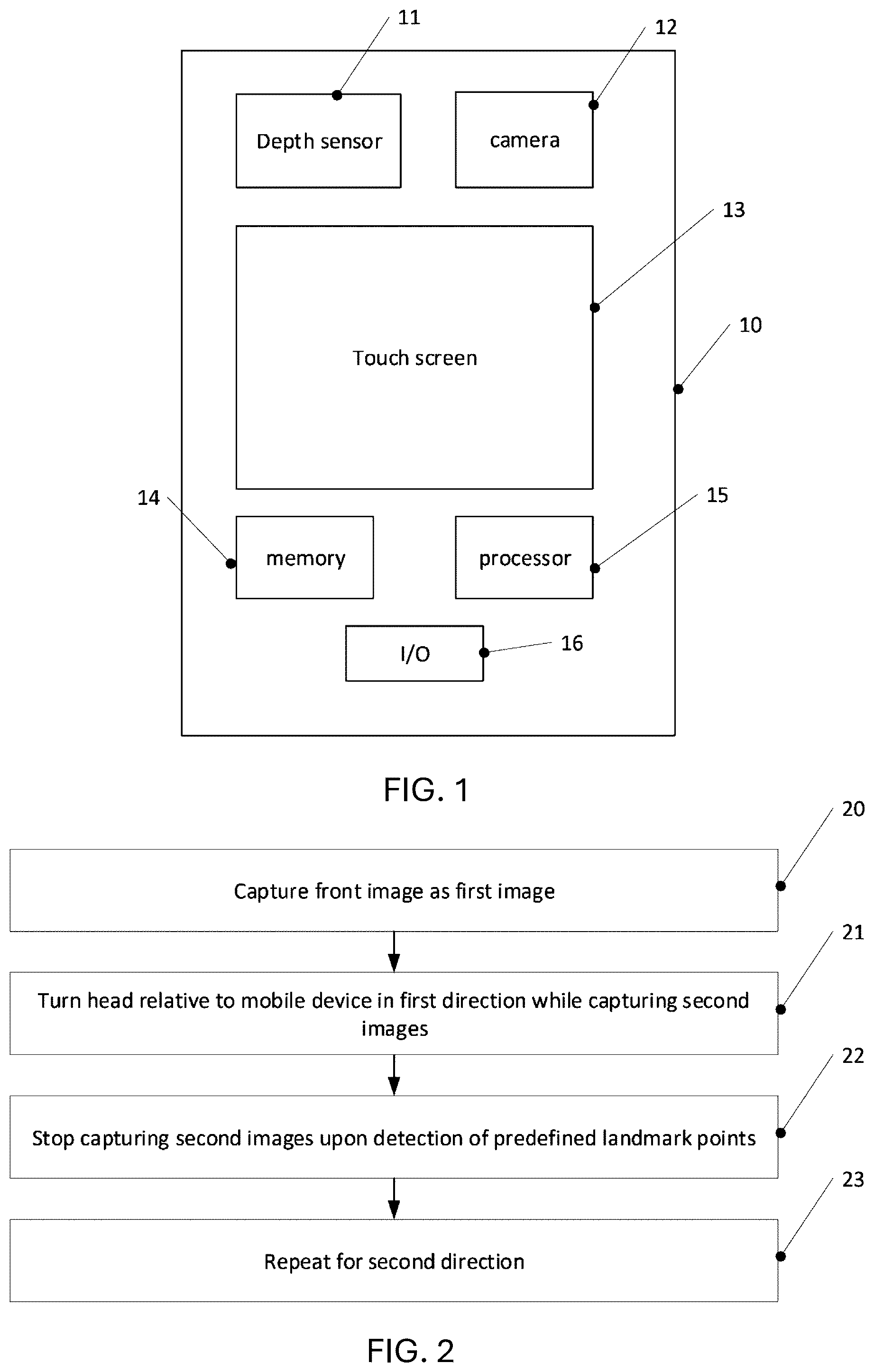 Patent US12307590 — Method for head image recording and corresponding mobile device — Figure 1