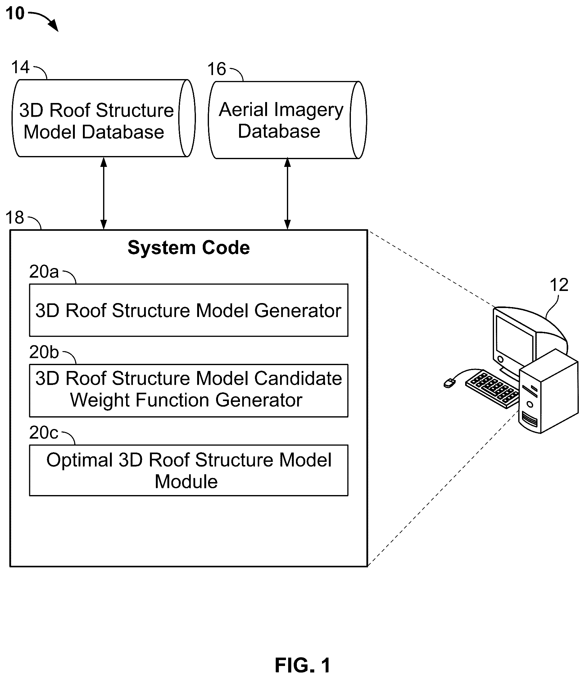 Patent US12307593 Figure 1 – Systems and methods for fine adjustment of roof models