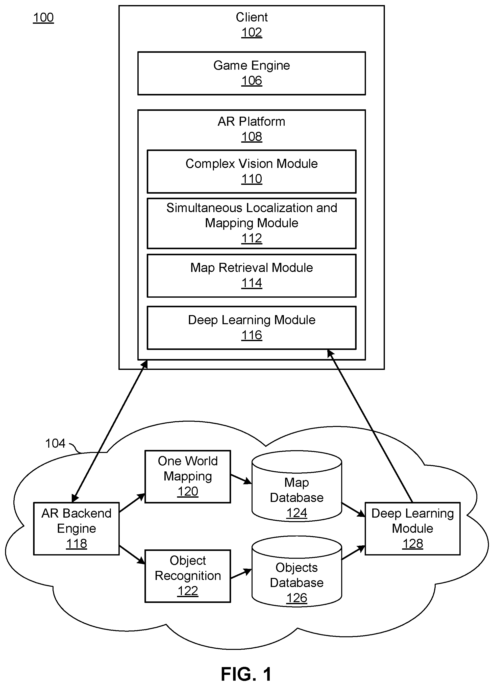 Patent US12307606 Figure 1 – Cloud assisted generation of local map data using novel viewpoints