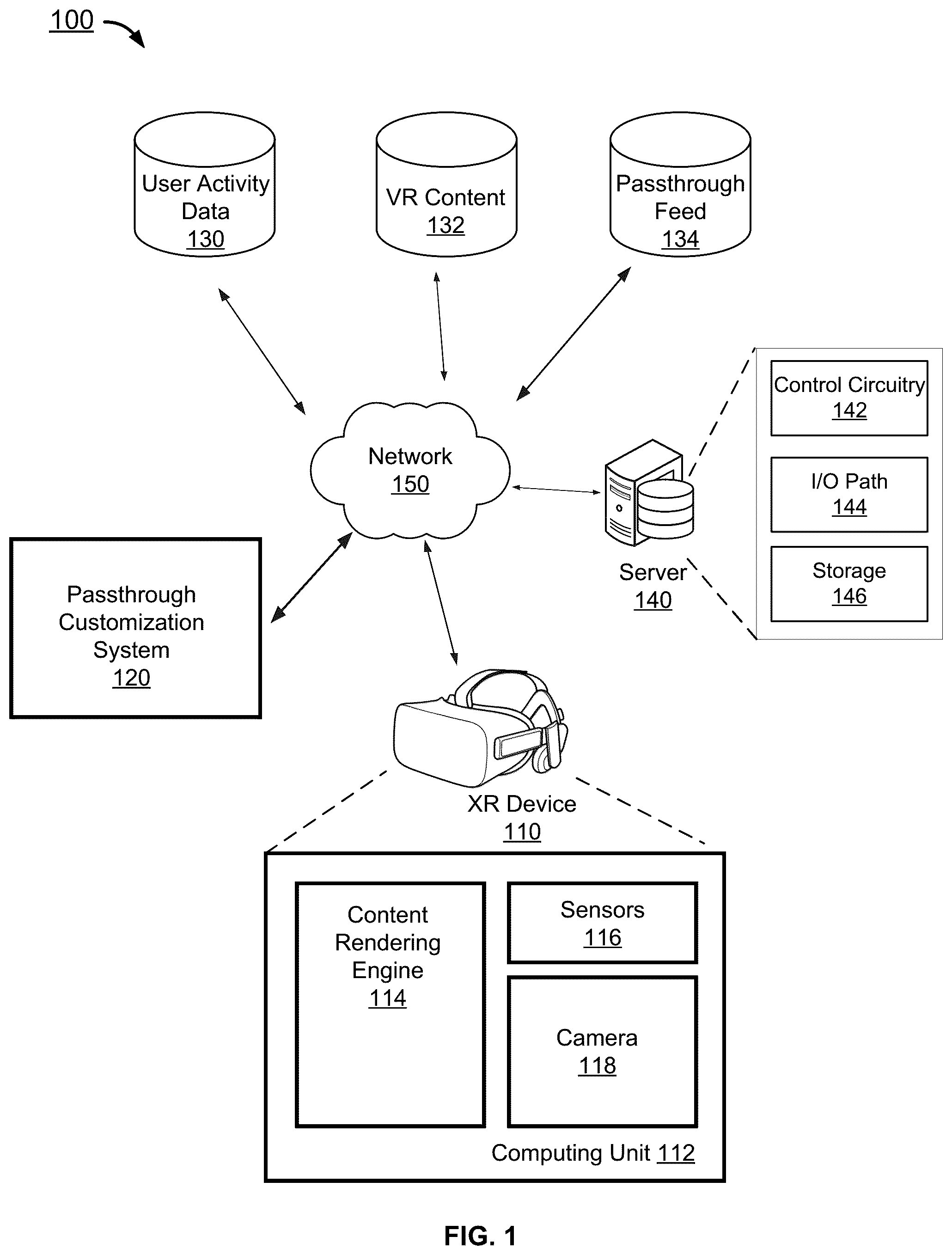 Patent US12307611 — Customized passthrough — Figure 1