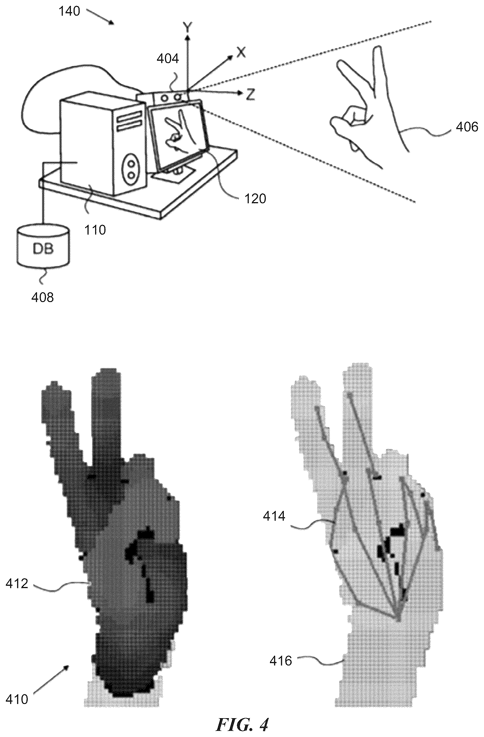 Patent US12307613 Figure 4 – Devices, methods, and graphical user interfaces for modifying avatars in three-dimensional environments