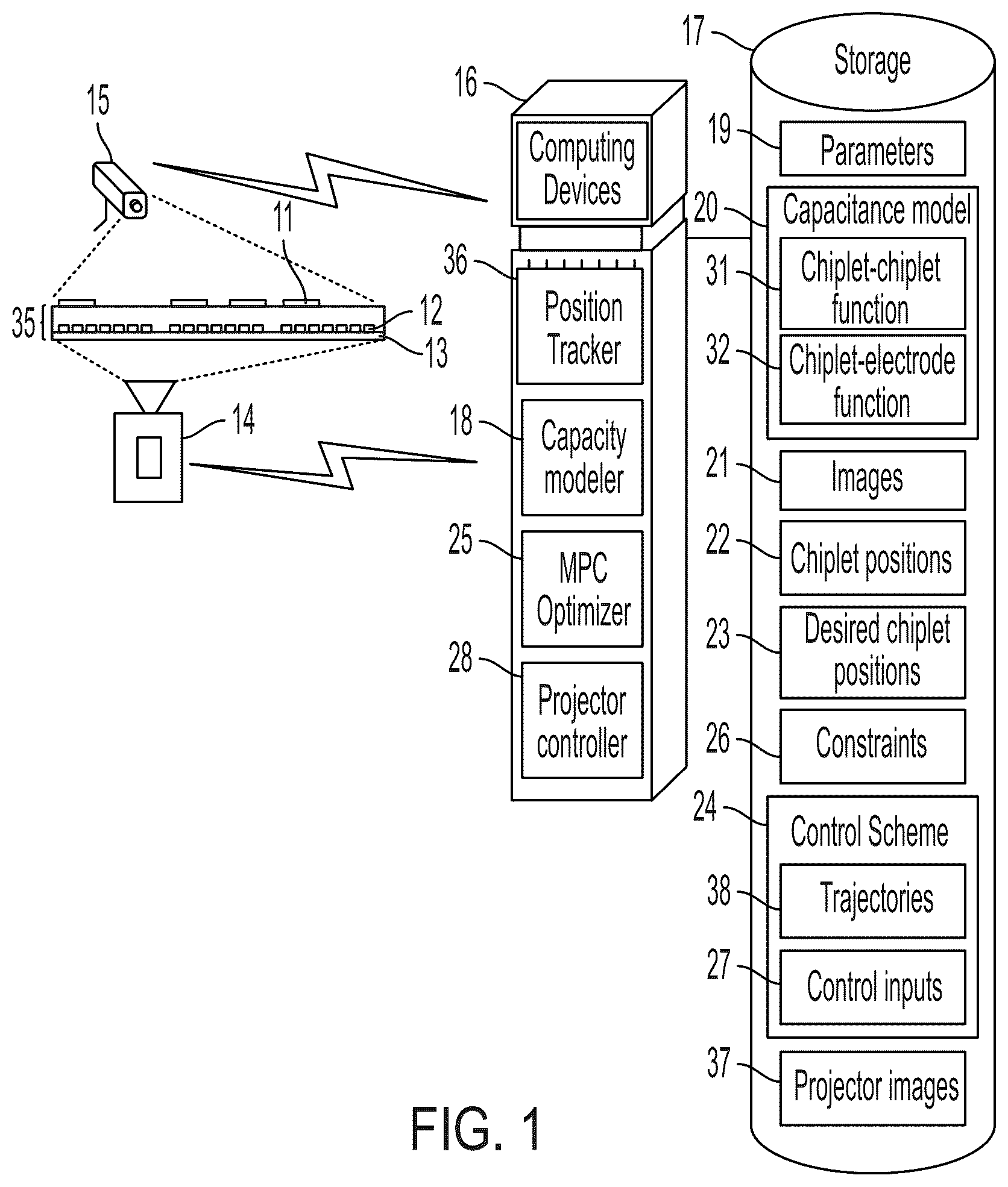 Patent US12307629 — System and method for model-predictive-control-based micro-assembly control with the aid of a digital computer — Figure 1