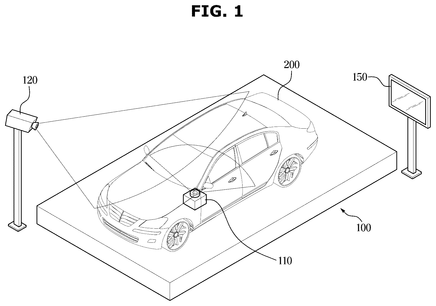 Patent US12307644 — Inspection device for vehicle and method for inspecting the vehicle — Figure 1