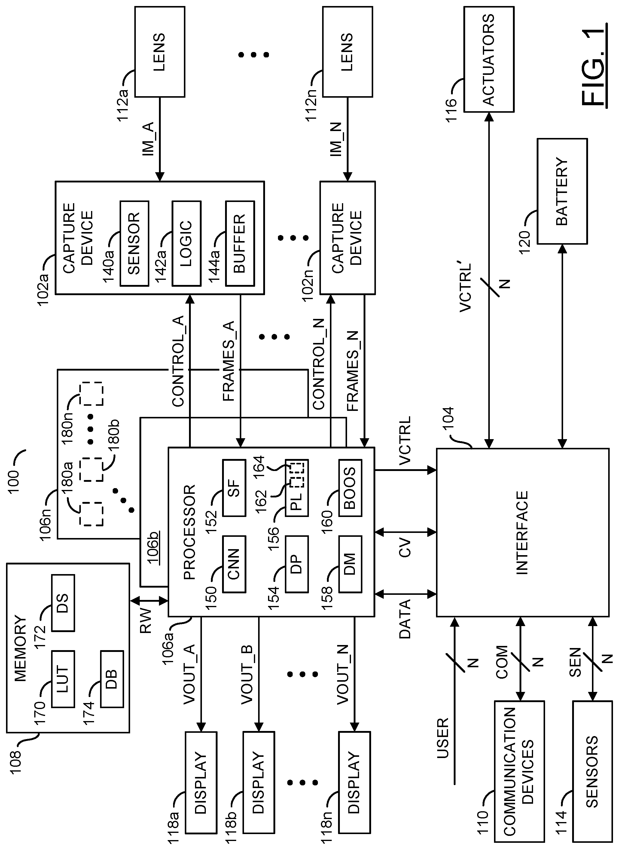 Patent US12307778 — Dynamic adjustment of sensor range using computer vision — Figure 1