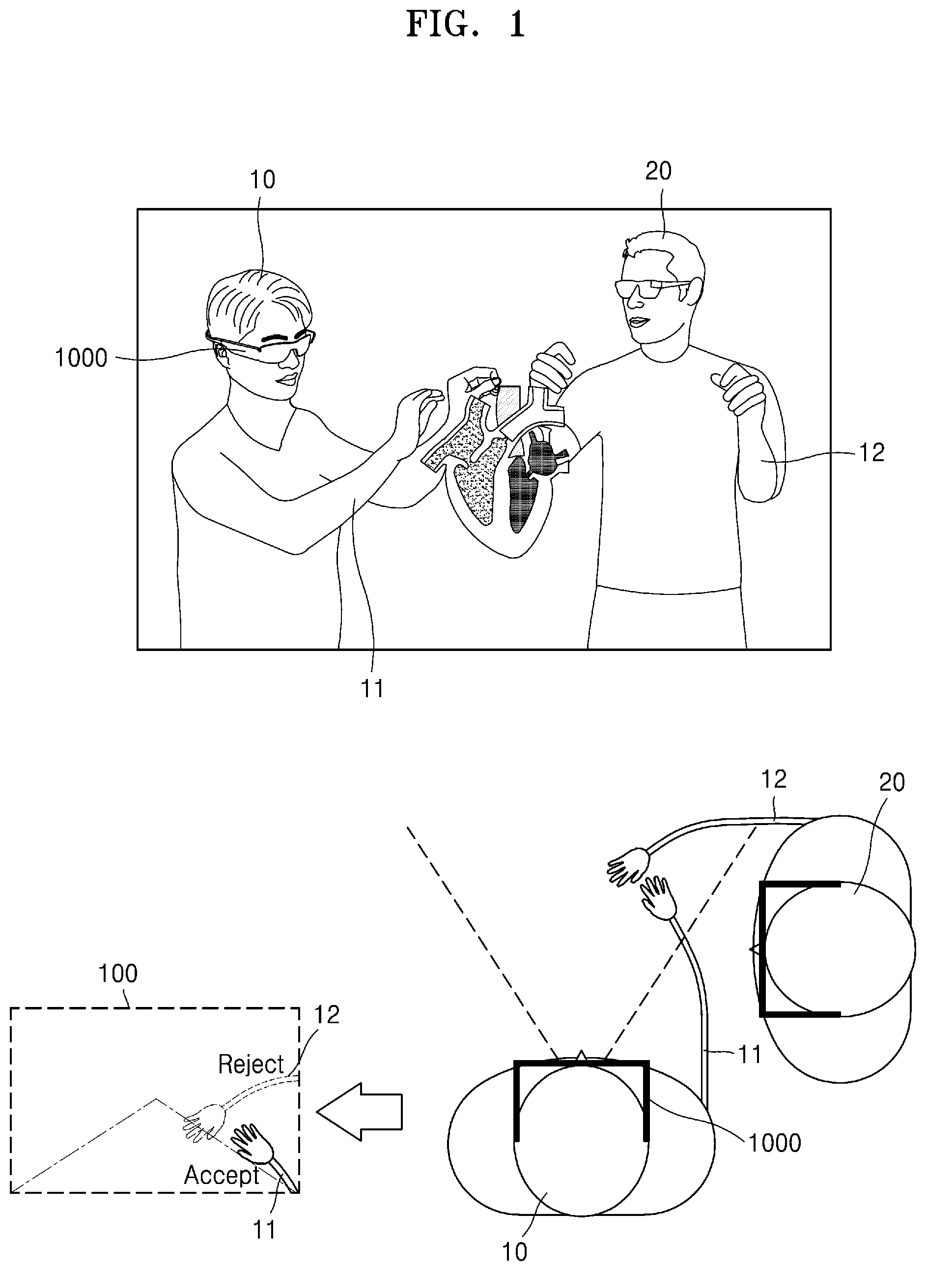 Patent US12307803 Figure 1 – Method for identifying user's real hand and wearable device therefor