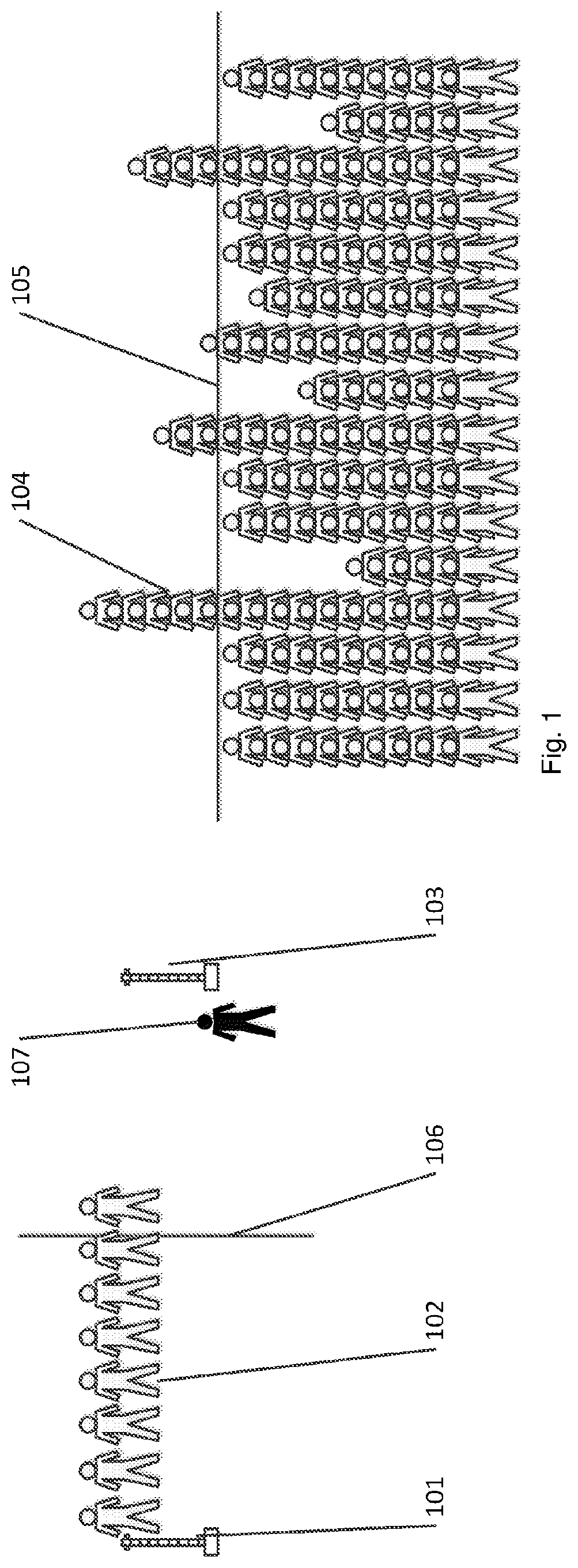Patent US12307827 — Queuing system — Figure 1