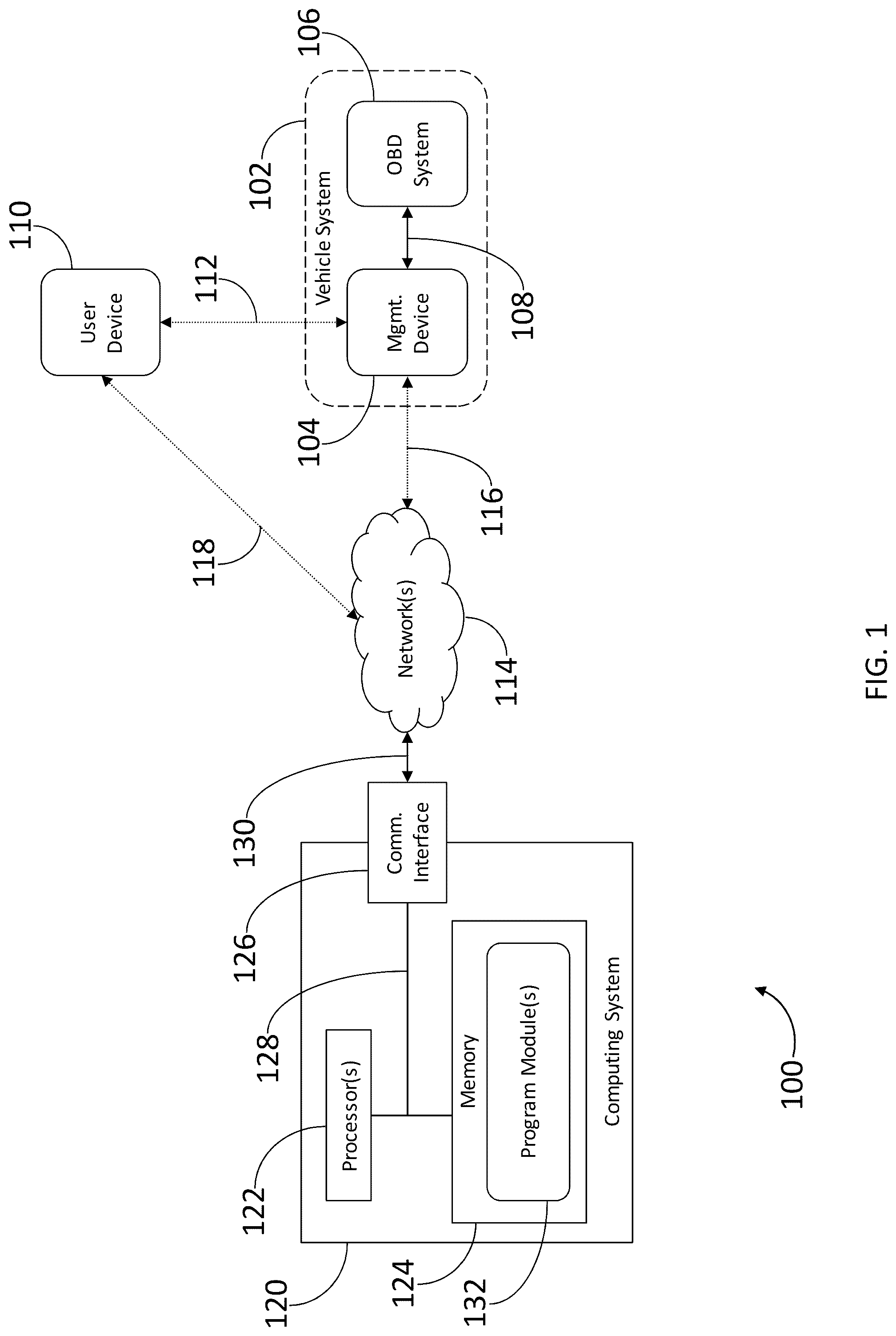 Patent US12307835 — Vehicle diagnostics — Figure 1