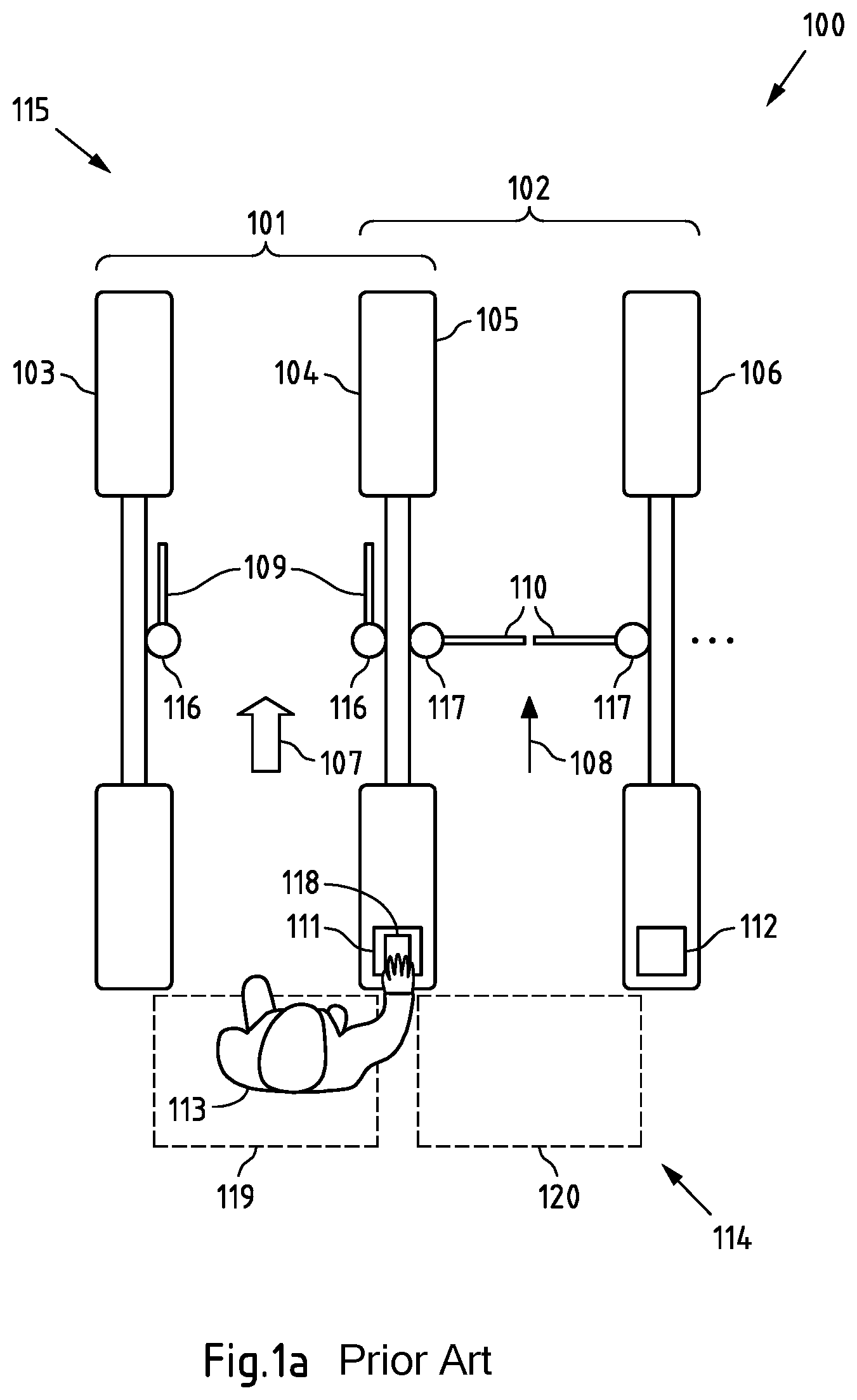 Patent US12307845 — Gate array, in particular for a passenger transport system — Figure 1