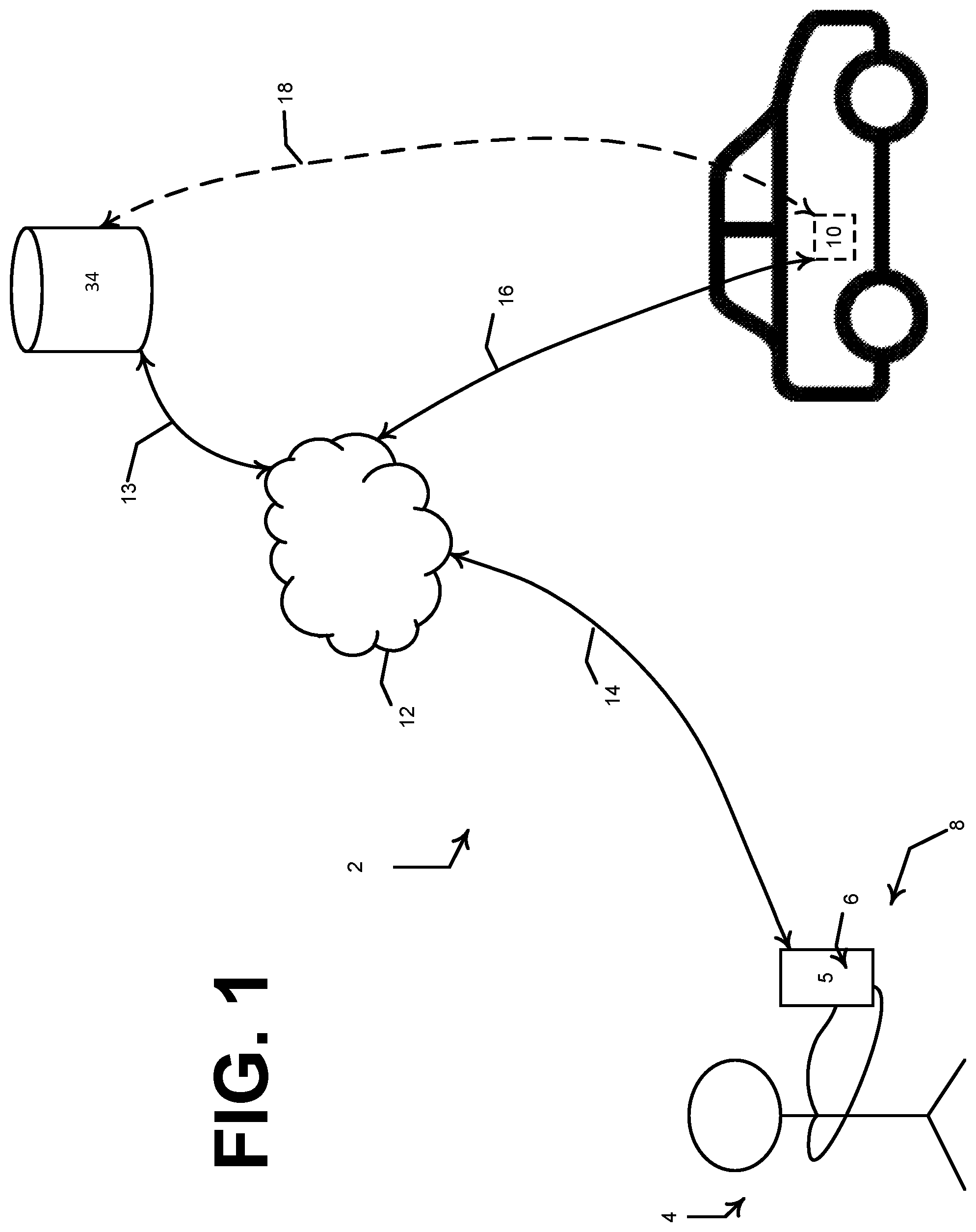 Patent US12307874 — Determining the status of a tracking device based on orientation — Figure 1