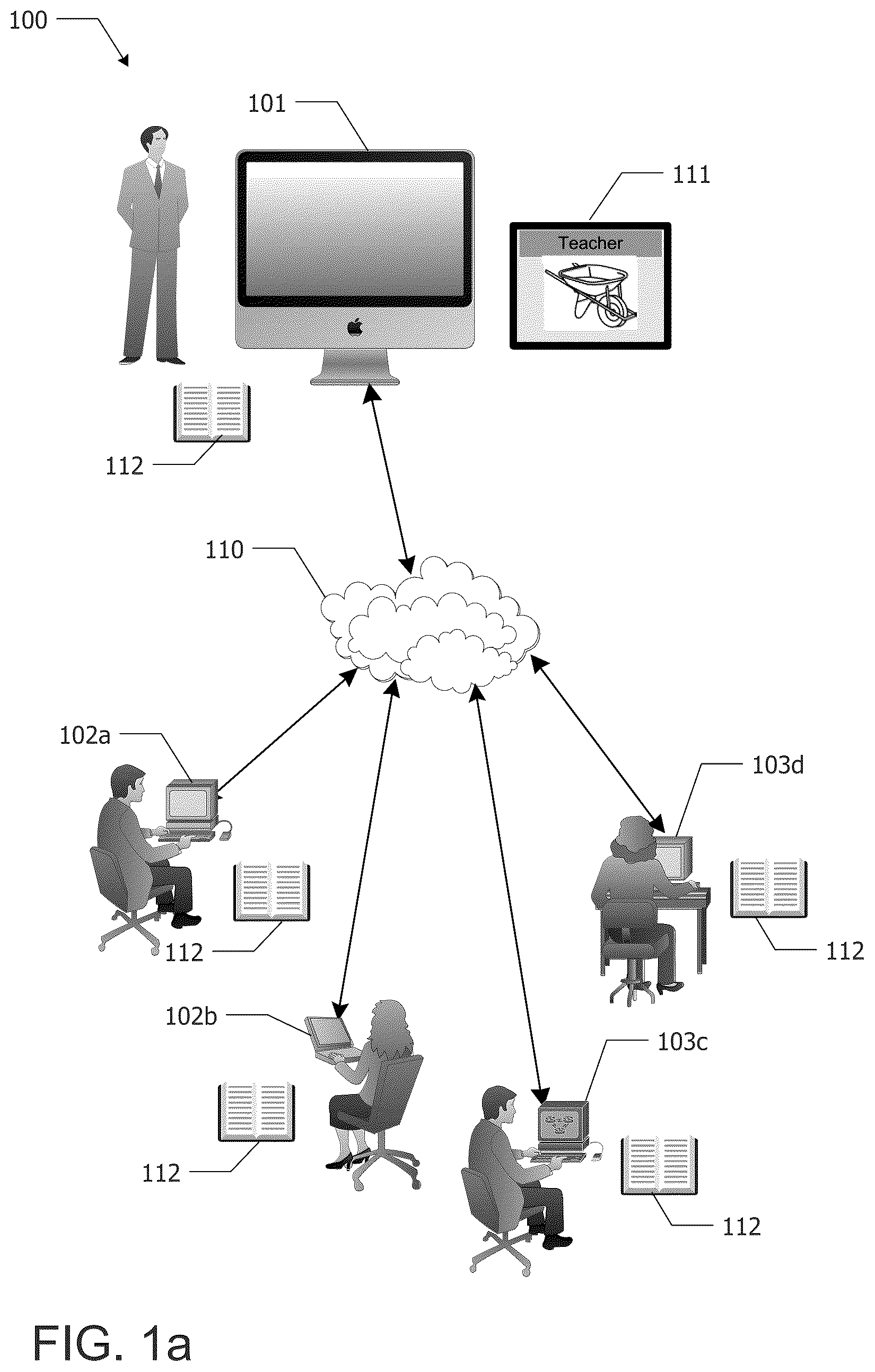 Patent US12307916 — Virtual certificate training and evaluation system using hands-on exercises — Figure 1