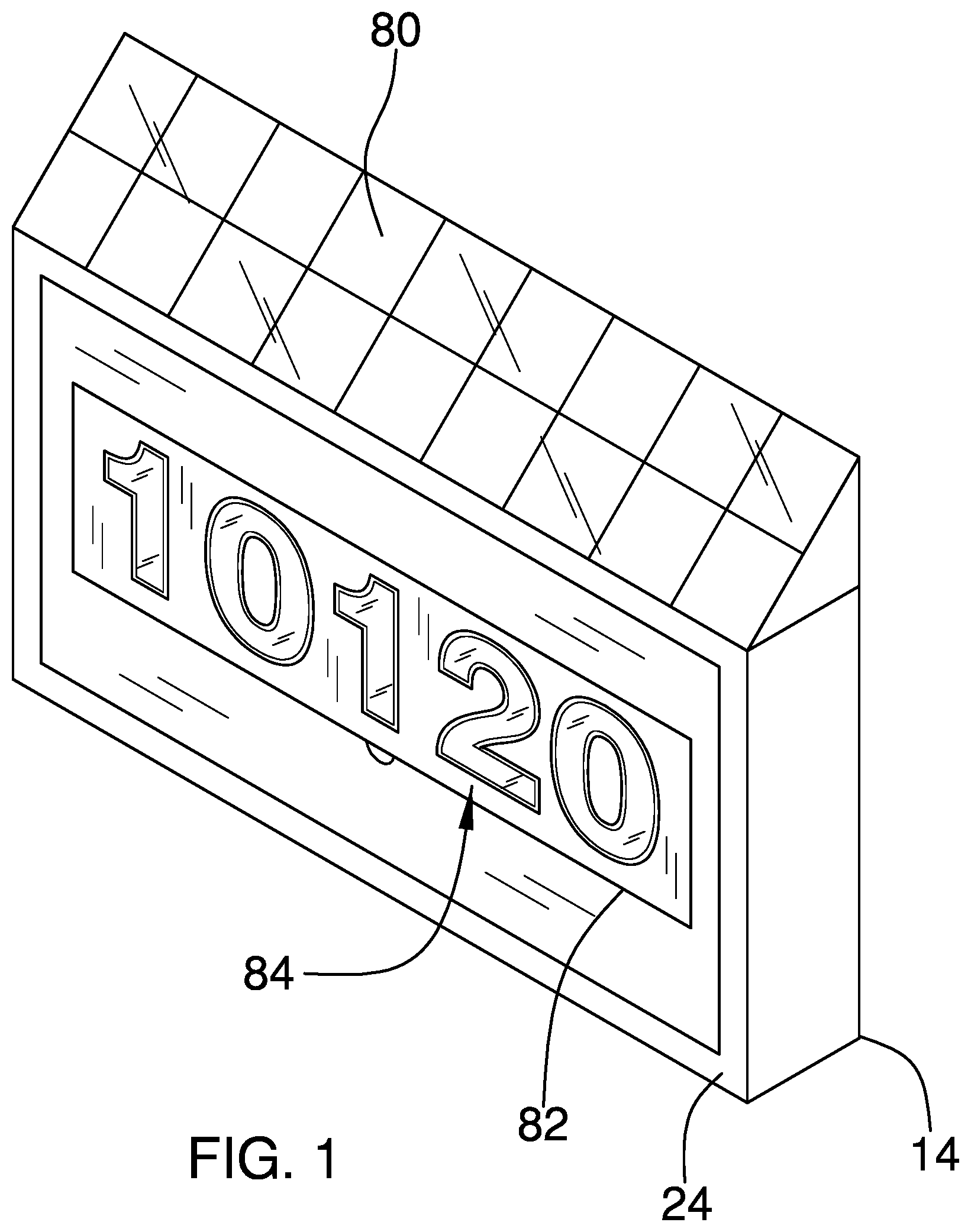 Patent US12307922 — Illuminated address assembly — Figure 1