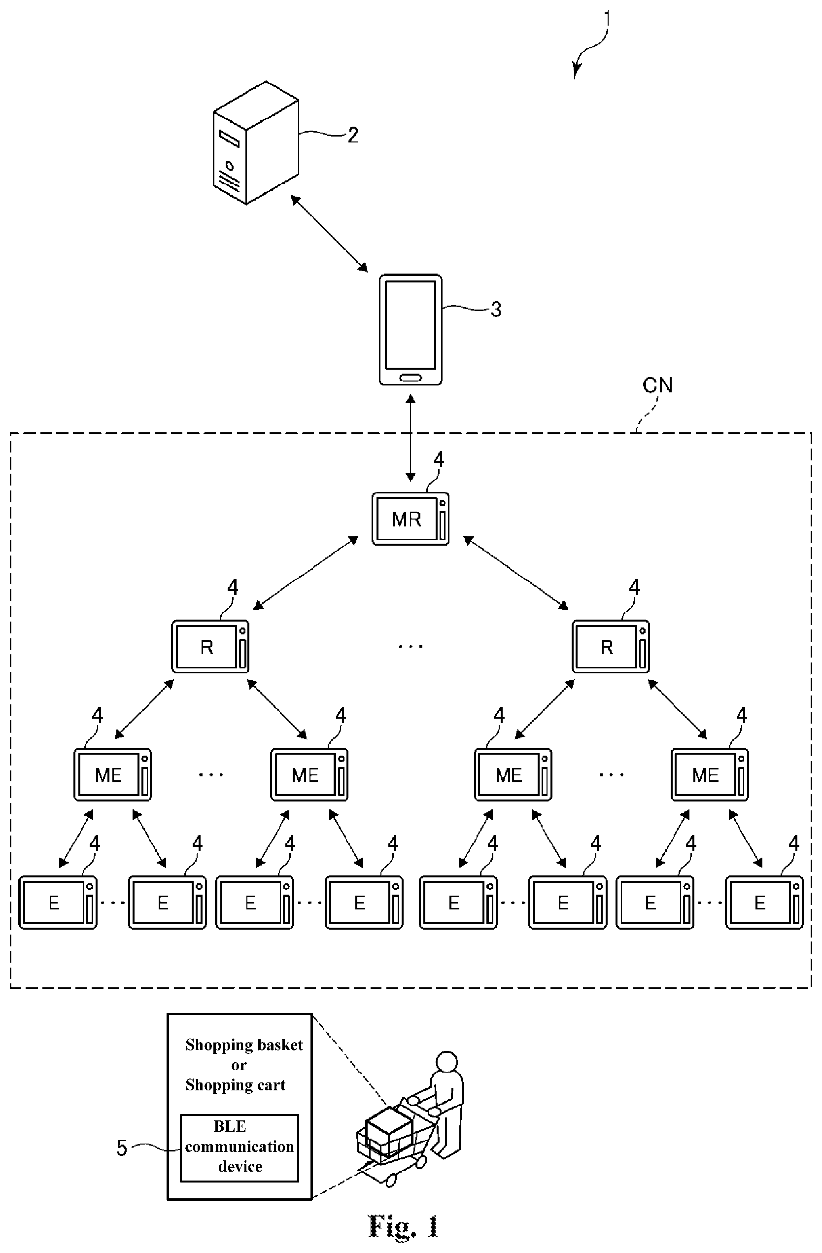 Patent US12307926 — Electronic shelf label system — Figure 1