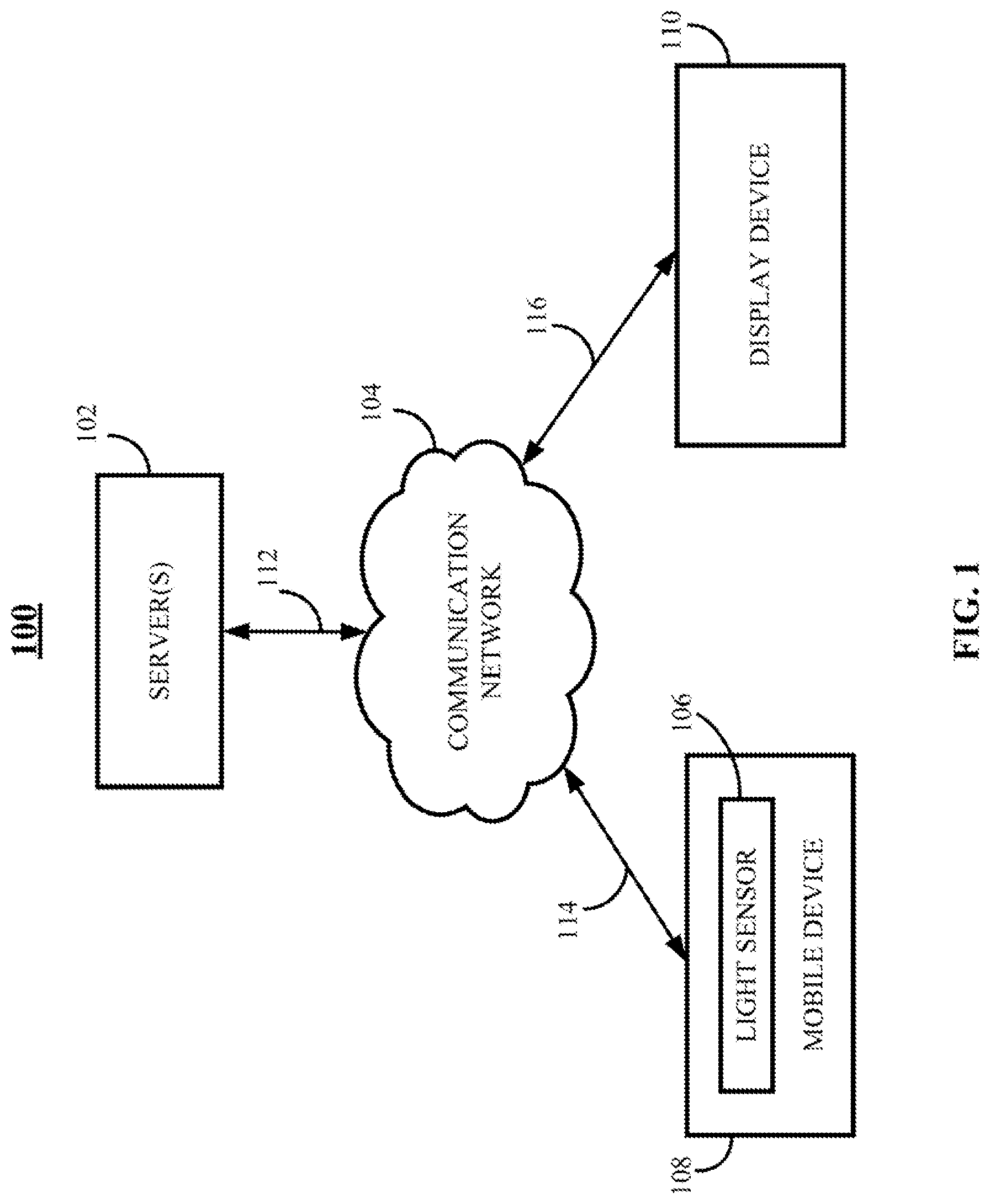 Patent US12307936 — Methods, systems, and media for detecting a presentation of media content on a display device — Figure 1