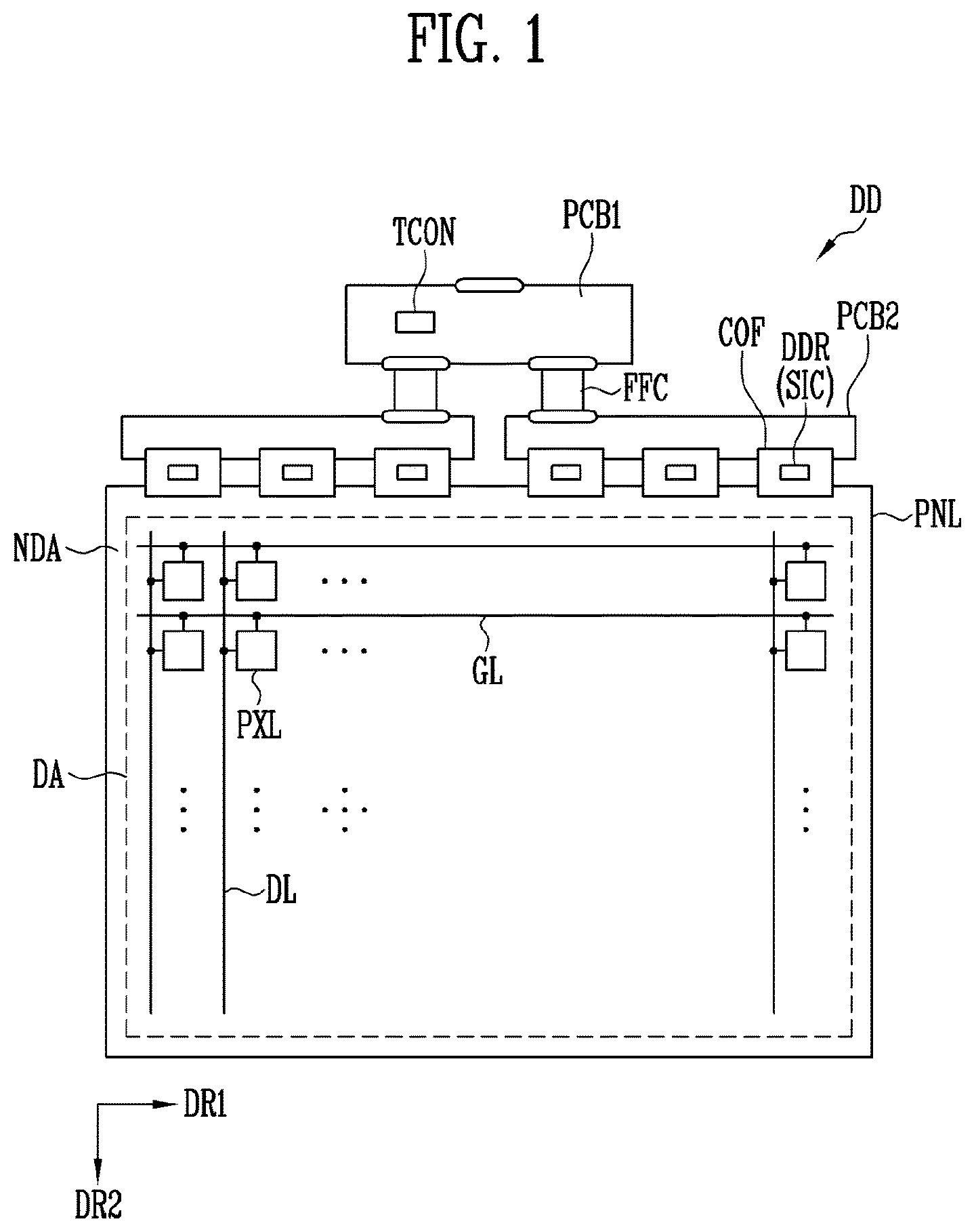 Patent US12307945 — Display device — Figure 1